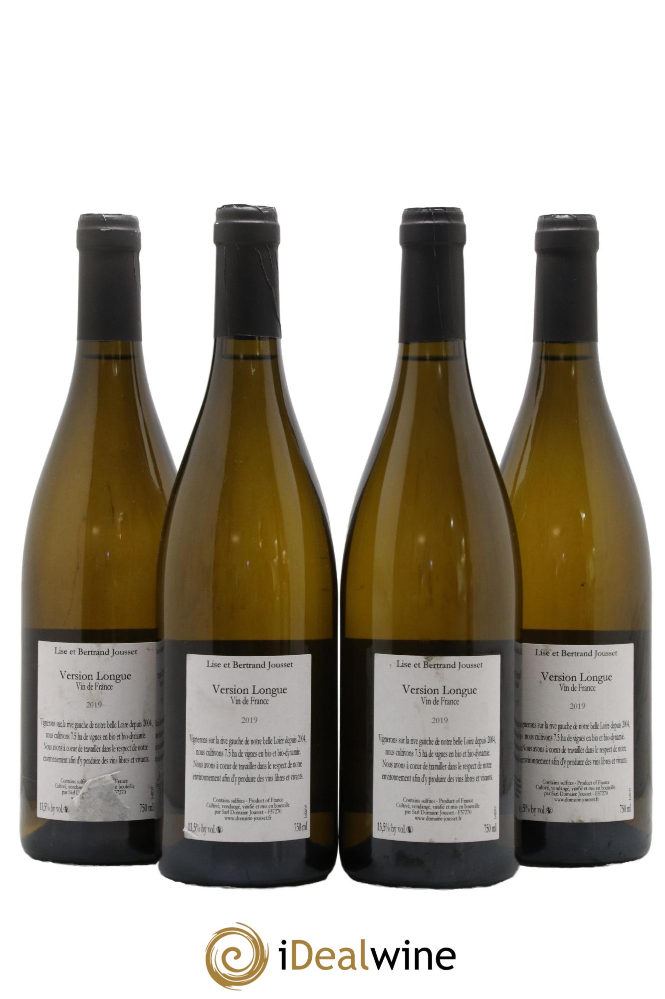 Montlouis-sur-Loire Premier Rendez-vous Version Longue Lise et Bertrand Jousset 2019 - Posten von 4 Flaschen - 1