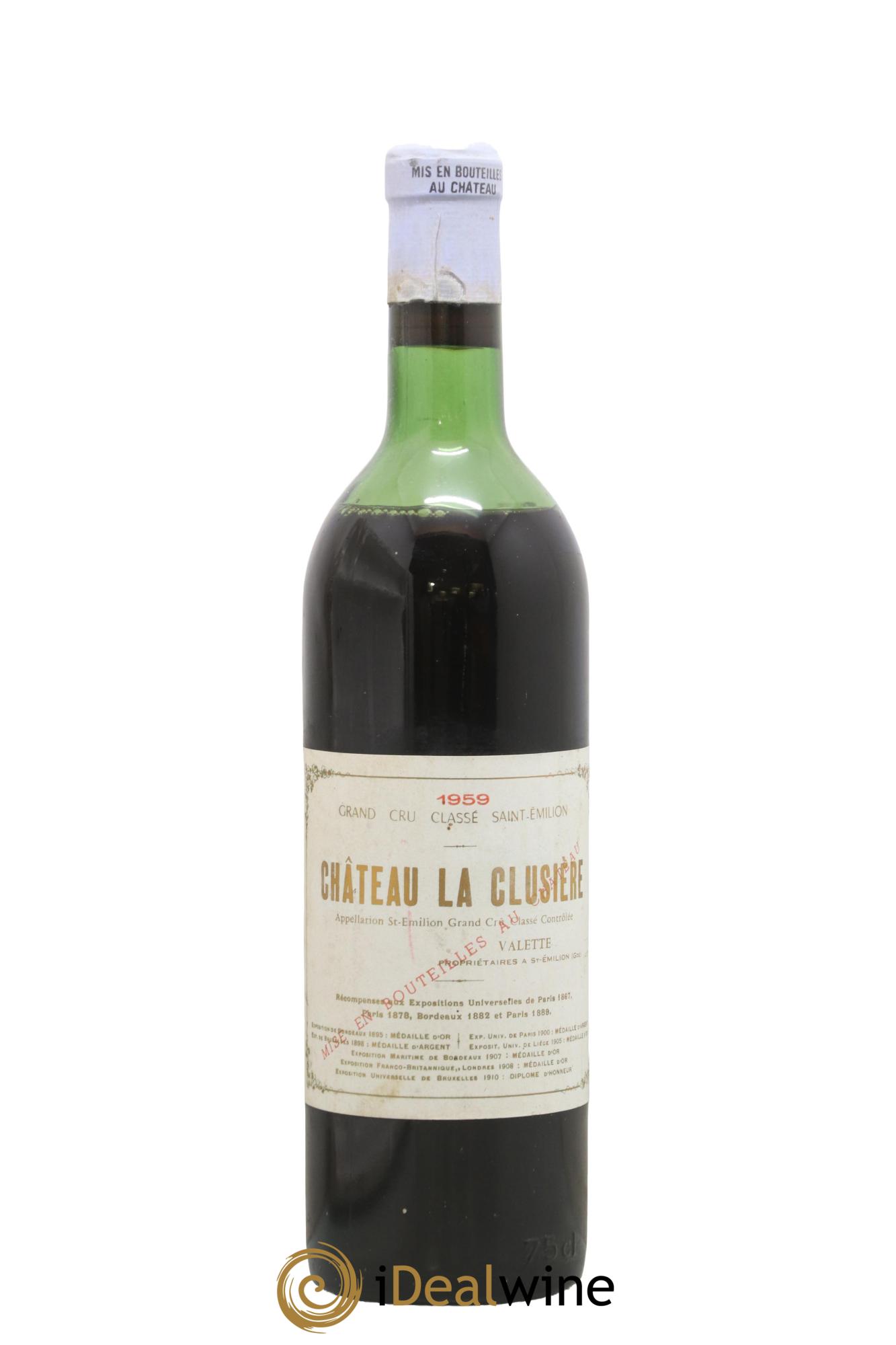 Château la Clusière 1959 - Lot de 1 bouteille - 0