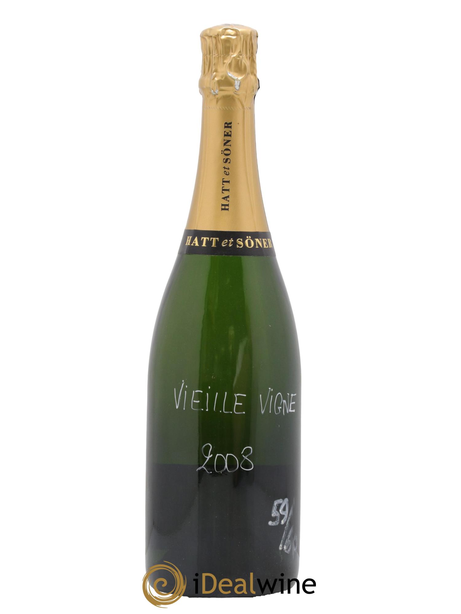 Champagne Grande cuvée Brut Hatt et Soner - Lot de 1 bouteille - 1