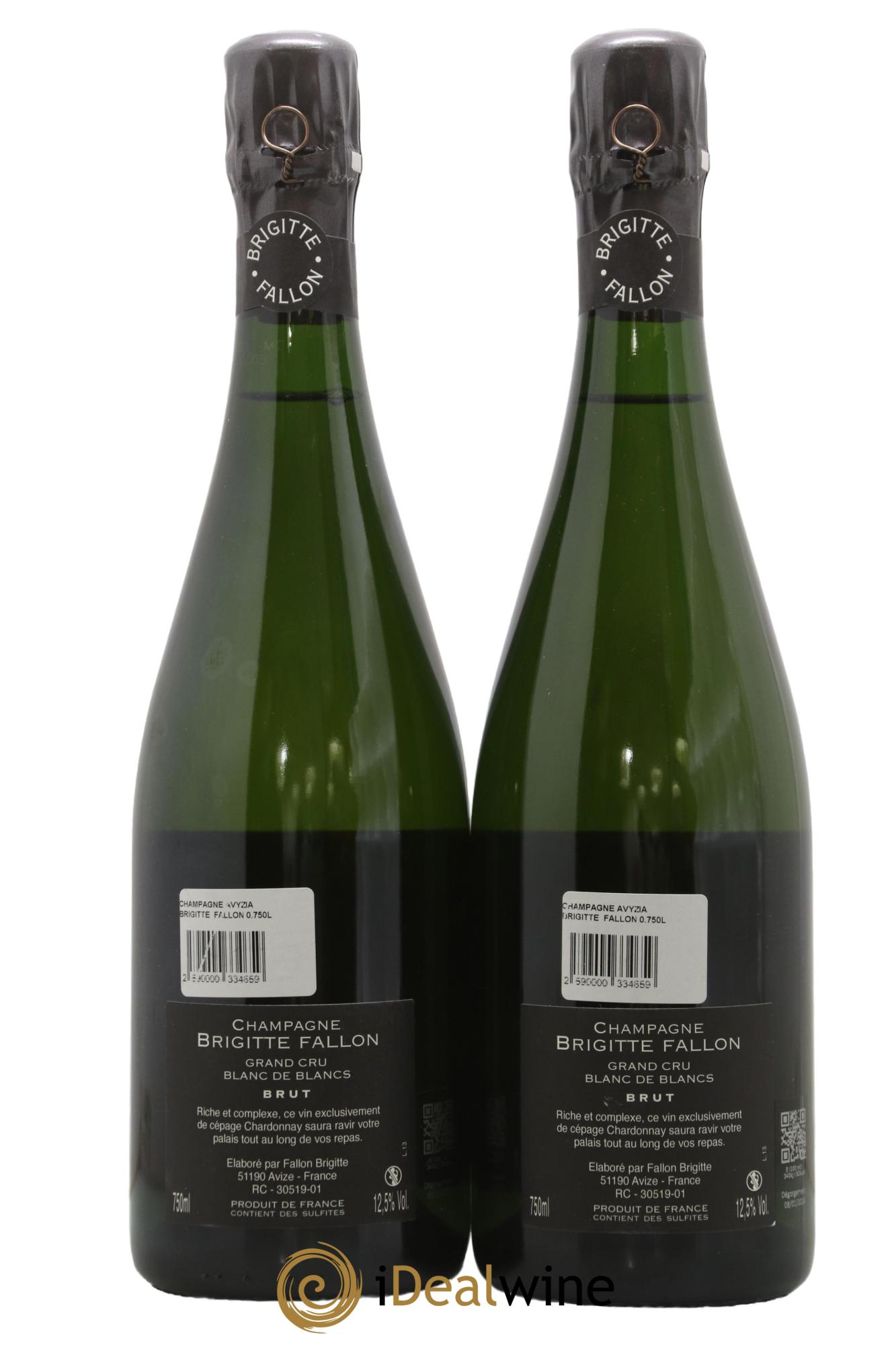 Grand Cru Blanc de Blancs Brigitte Fallon Avysia - Michel Fallon  - Lot de 2 bouteilles - 1