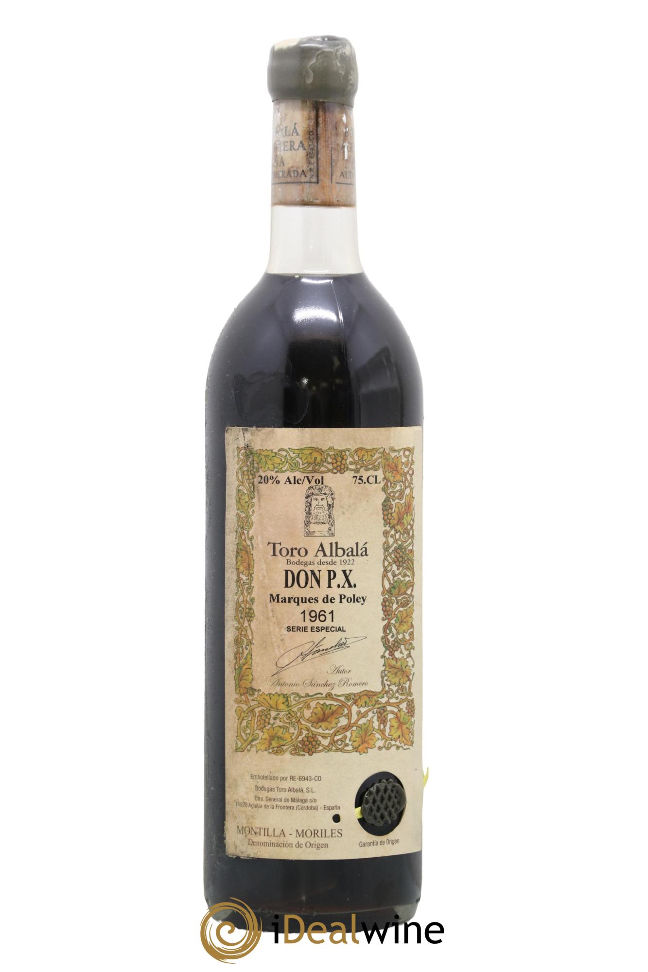 Montilla Moriles Bodegas Toro Albala DON P.X Marqués de Poley Reserva Especial 1961 - Lotto di 1 bottiglia - 0