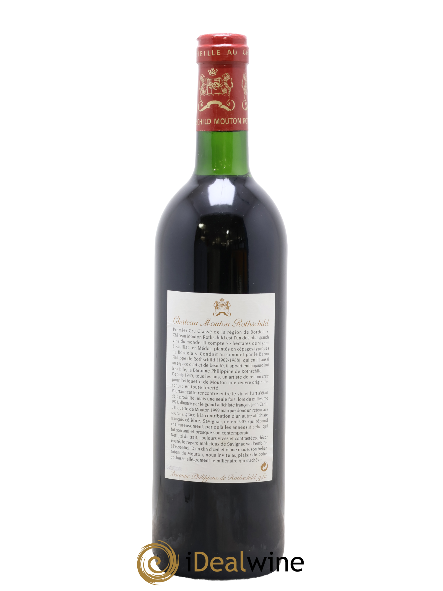 Château Mouton Rothschild 1er Grand Cru Classé 1999 - Lot de 1 bouteille - 1