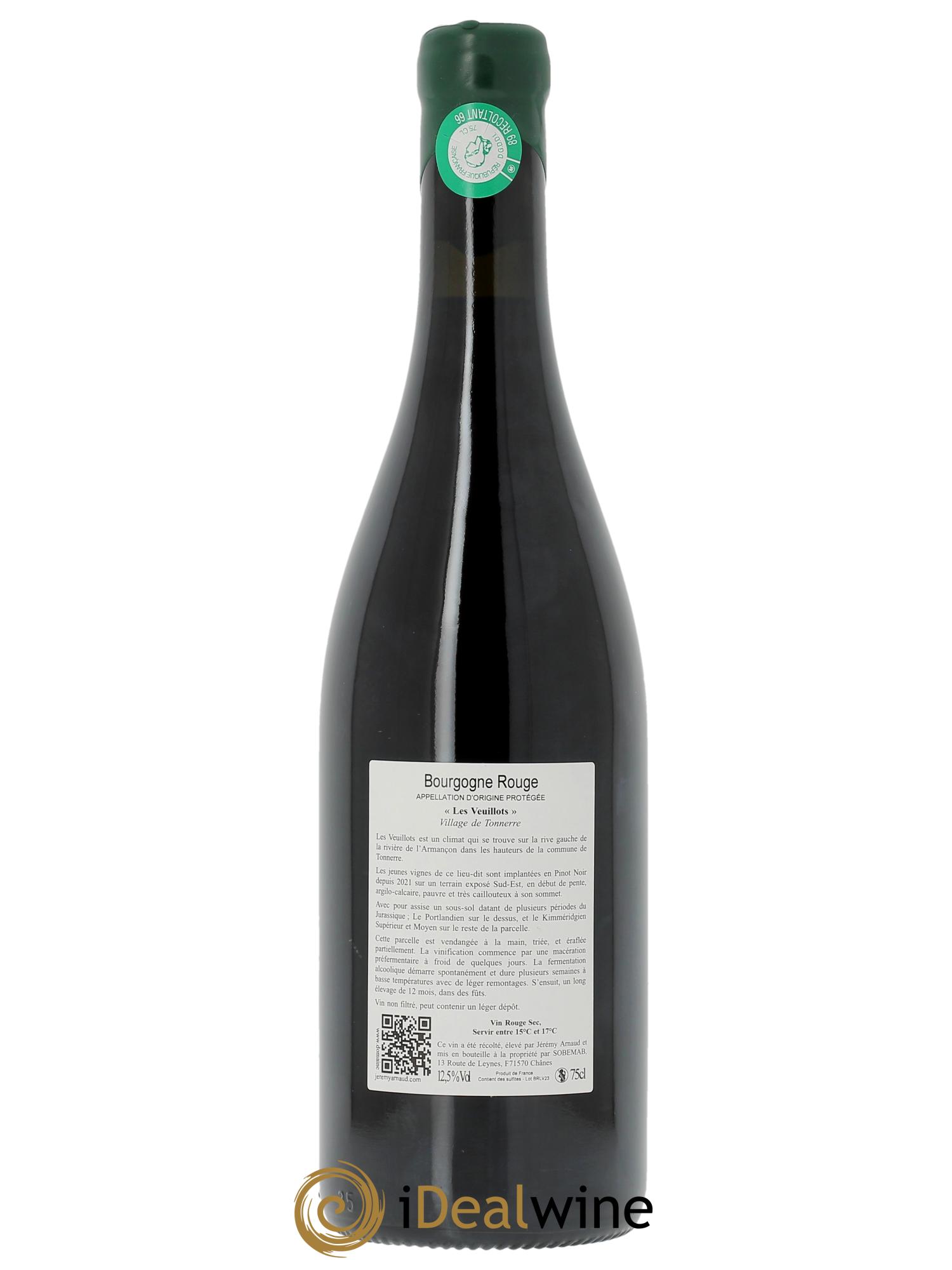 Bourgogne Les Veuillots Jérémy Arnaud  2023 - Lotto di 1 bottiglia - 1