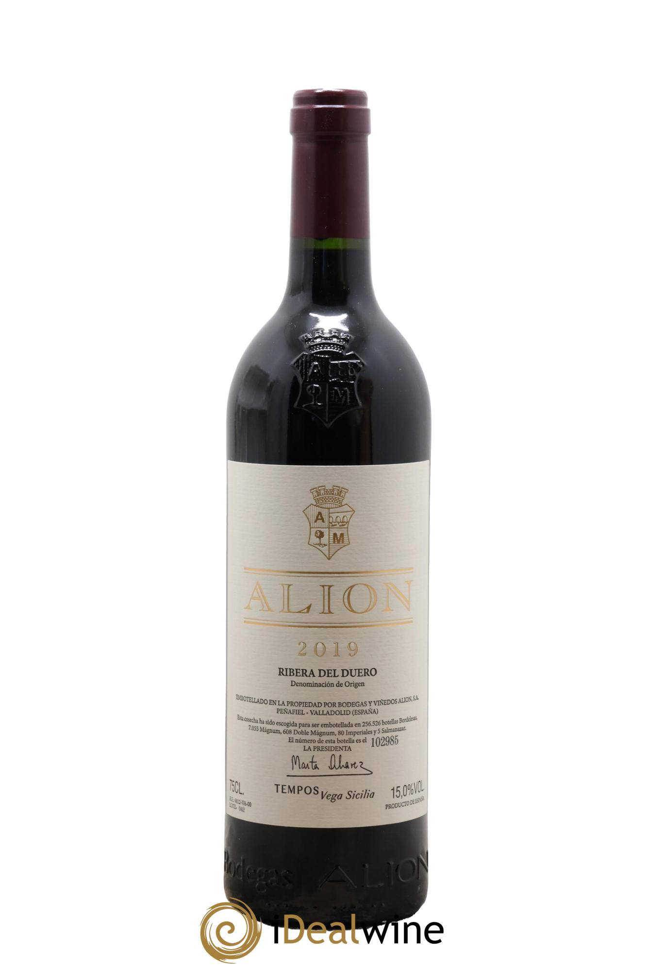 Ribera Del Duero DO Vega Sicilia Alion Famille Alvarez 2019 - Lot of 1 bottle - 0