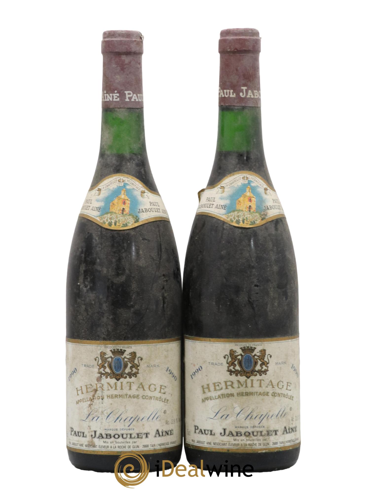 Hermitage La Chapelle Paul Jaboulet Ainé 1990 - Lot de 2 bouteilles - 0
