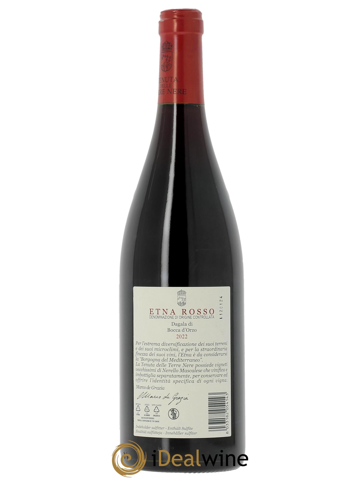 Etna Rosso DOC Tenuta delle Terre Nere Dagala di Bocca d'Orzo 2022 - Lotto di 1 bottiglia - 1