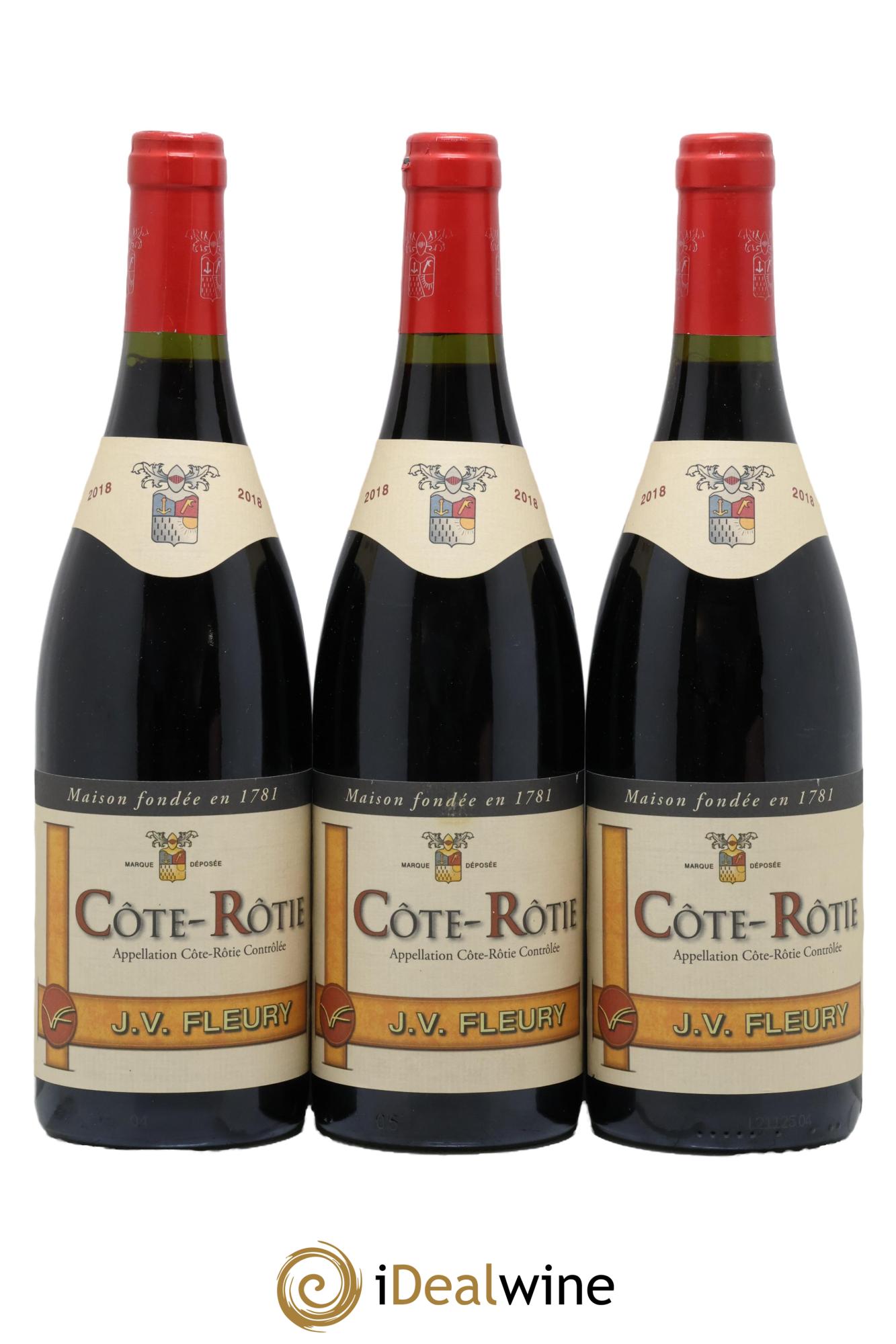 Côte-Rôtie Brune et Blonde Vidal Fleury 2018 - Posten von 3 Flaschen - 0