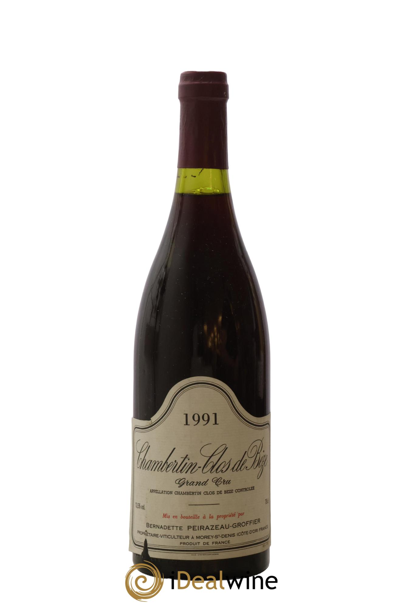 Chambertin Clos de Bèze Grand Cru Peirazeau-Groffier 1991 - Lot of 1 bottle - 0