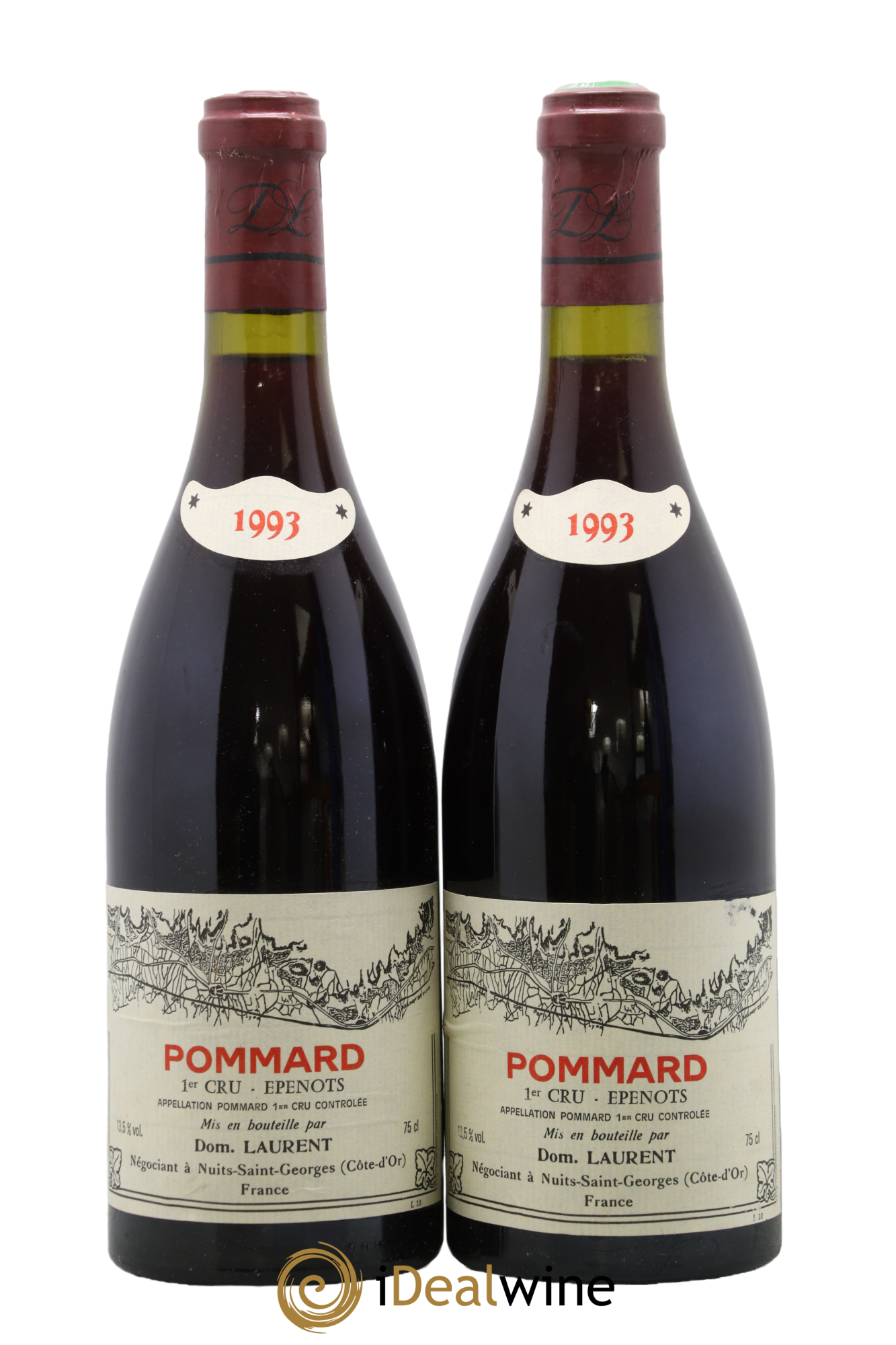Pommard 1er Cru Les Epenots Dominique Laurent 1993 - Lot of 2 bottles - 0