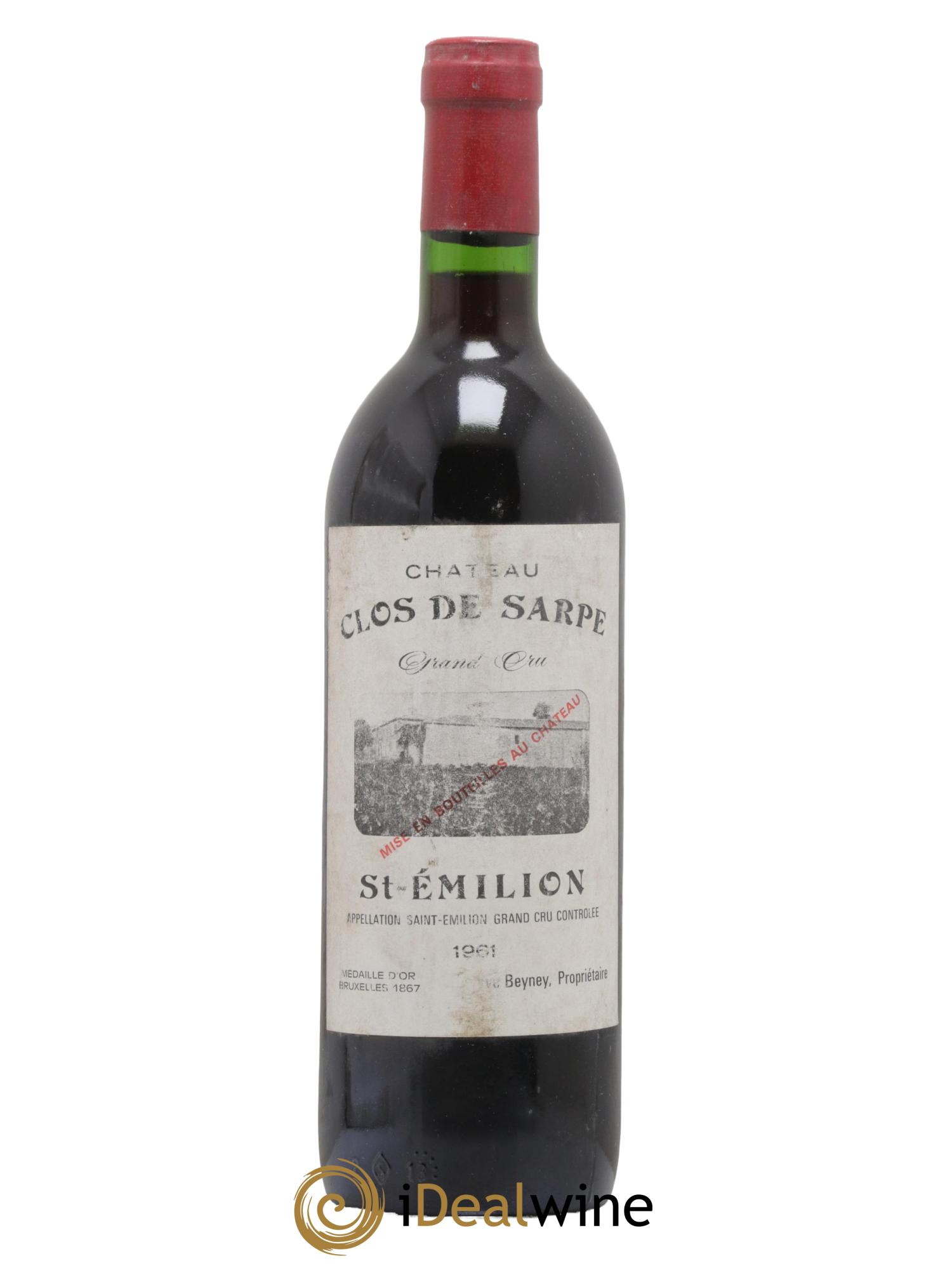 Clos de Sarpe Grand Cru Classé 1961 - Lot de 1 bouteille - 0