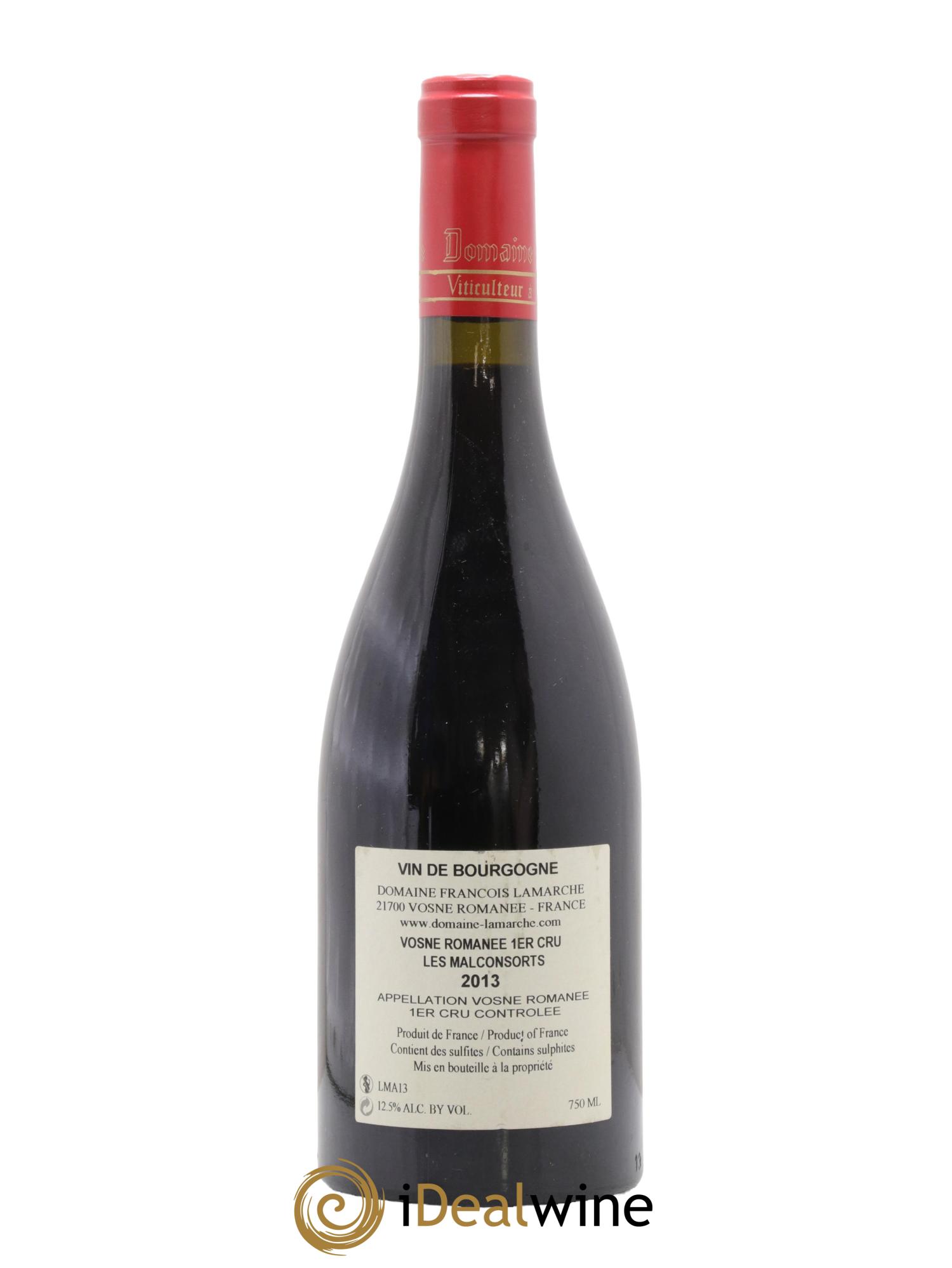 Vosne-Romanée 1er Cru Les Malconsorts Lamarche (Domaine) 2013 - Lot de 1 bouteille - 1