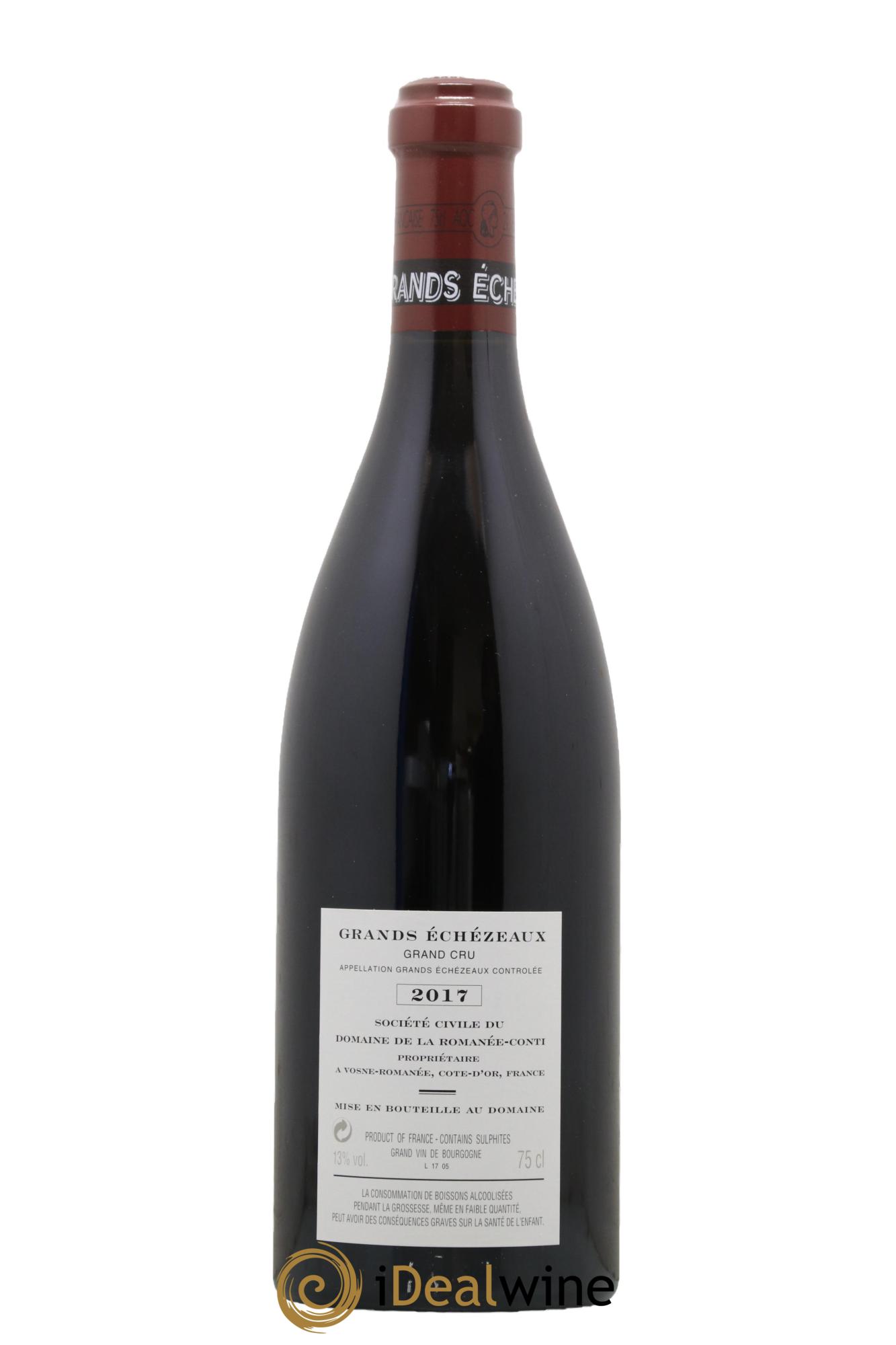Grands-Echezeaux Grand Cru Domaine de la Romanée-Conti 2017 - Lot de 1 bouteille - 1