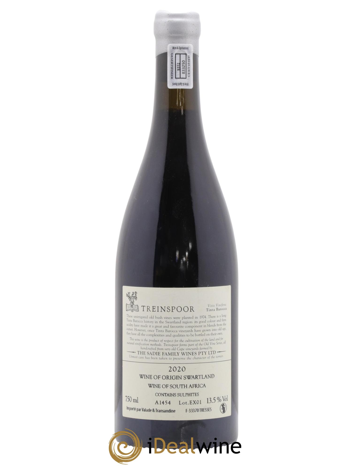 Swartland The Sadie Family Treinspoor 2020 - Lot de 1 bouteille - 1