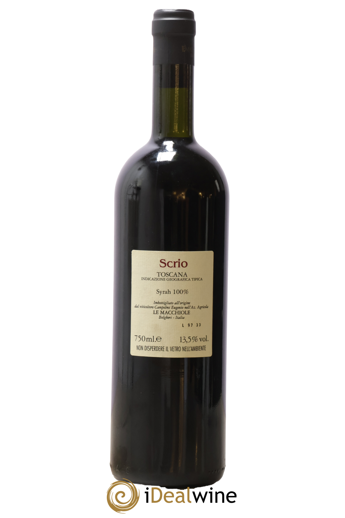 Toscana IGT Le Macchiole Scrio Le Macchiole 1997 - Lot of 1 bottle - 1