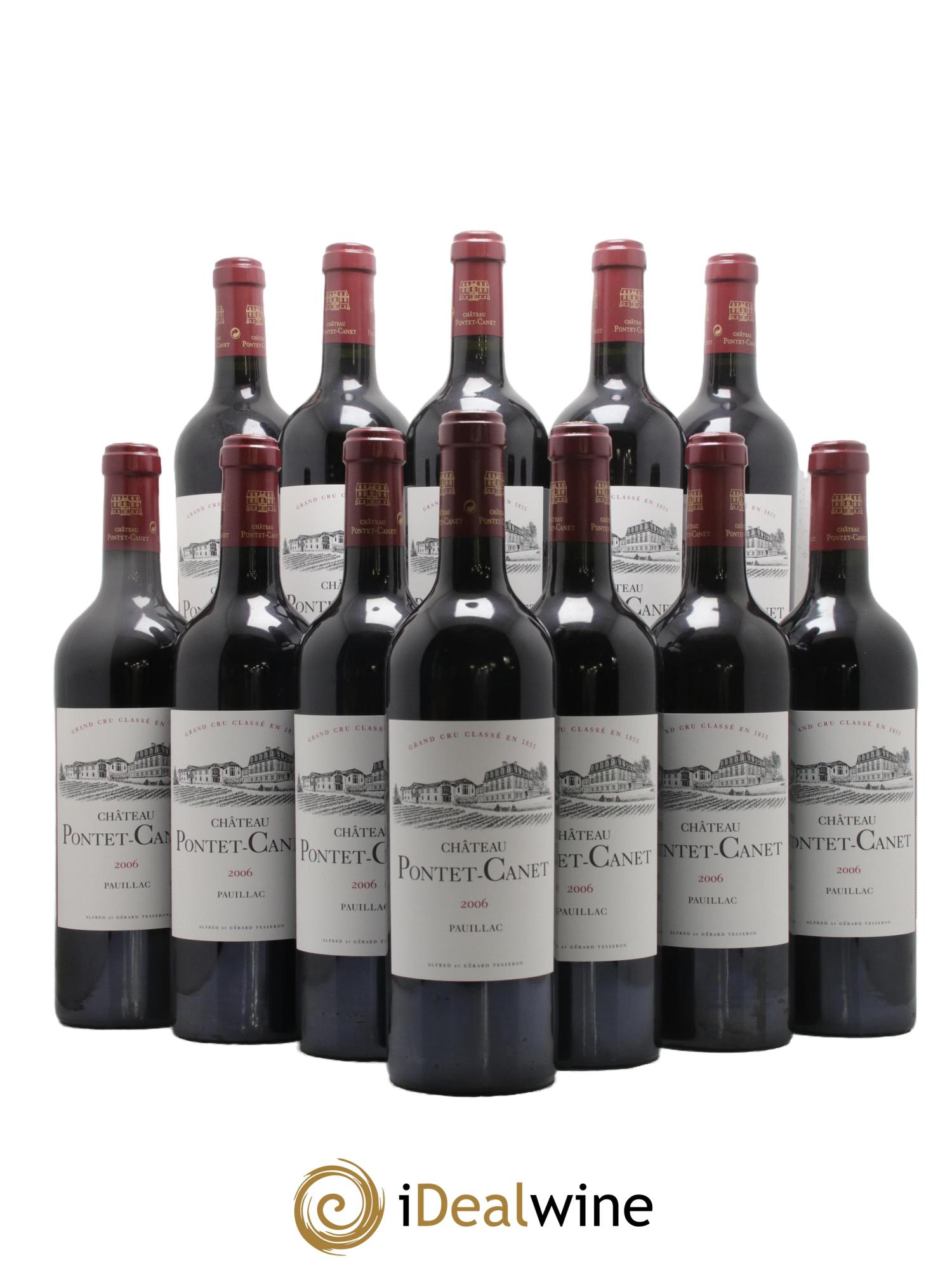 Château Pontet Canet 5ème Grand Cru Classé 2006 - Lot de 12 bouteilles - 0