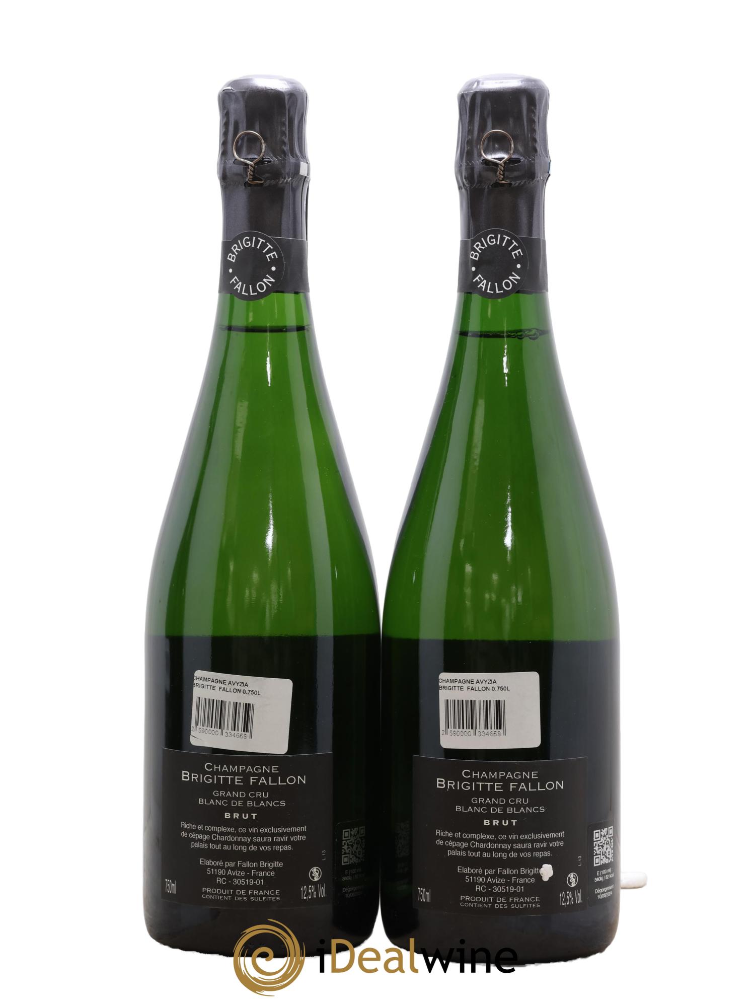 Grand Cru Blanc de Blancs Brigitte Fallon Avysia - Michel Fallon - Lot de 2 bouteilles - 1