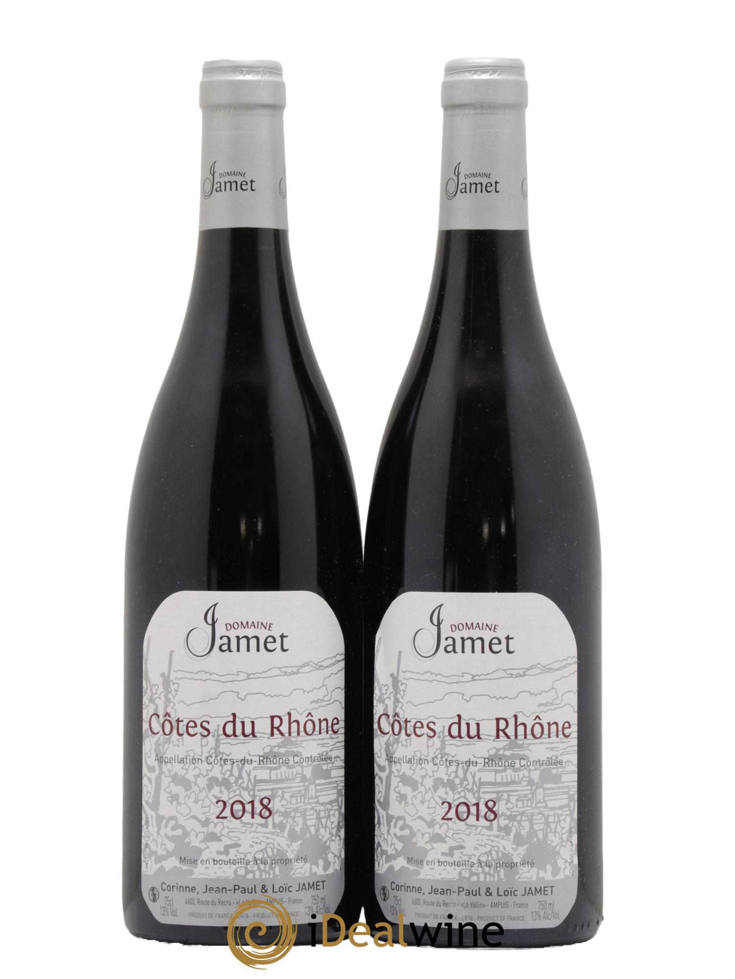 Côtes-du-Rhône Jamet (Domaine) 2018 - Lot de 2 bouteilles - 0