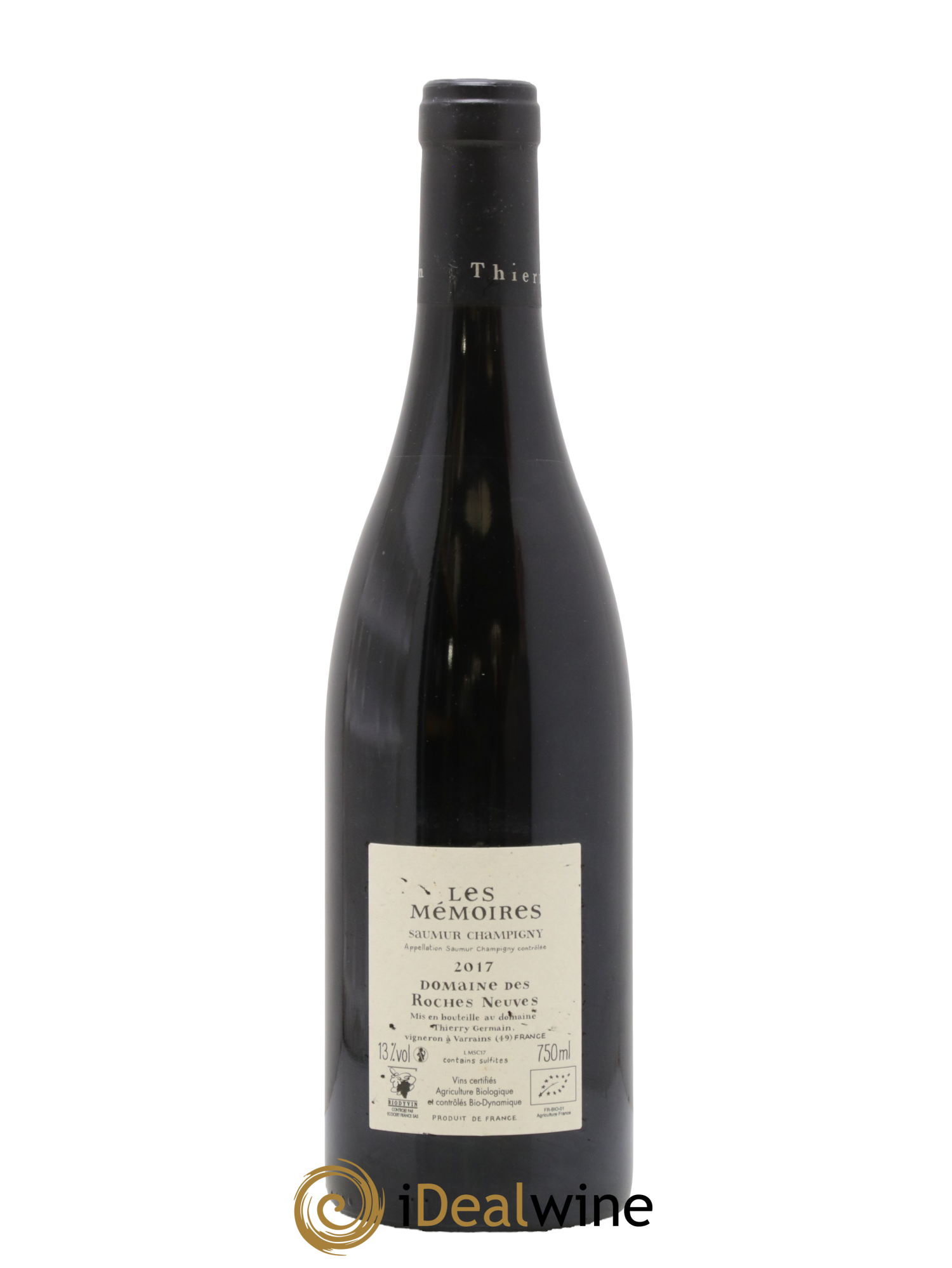 Saumur-Champigny Les Mémoires Domaine des Roches Neuves - Thierry Germain 2017 - Lot de 1 bouteille - 1