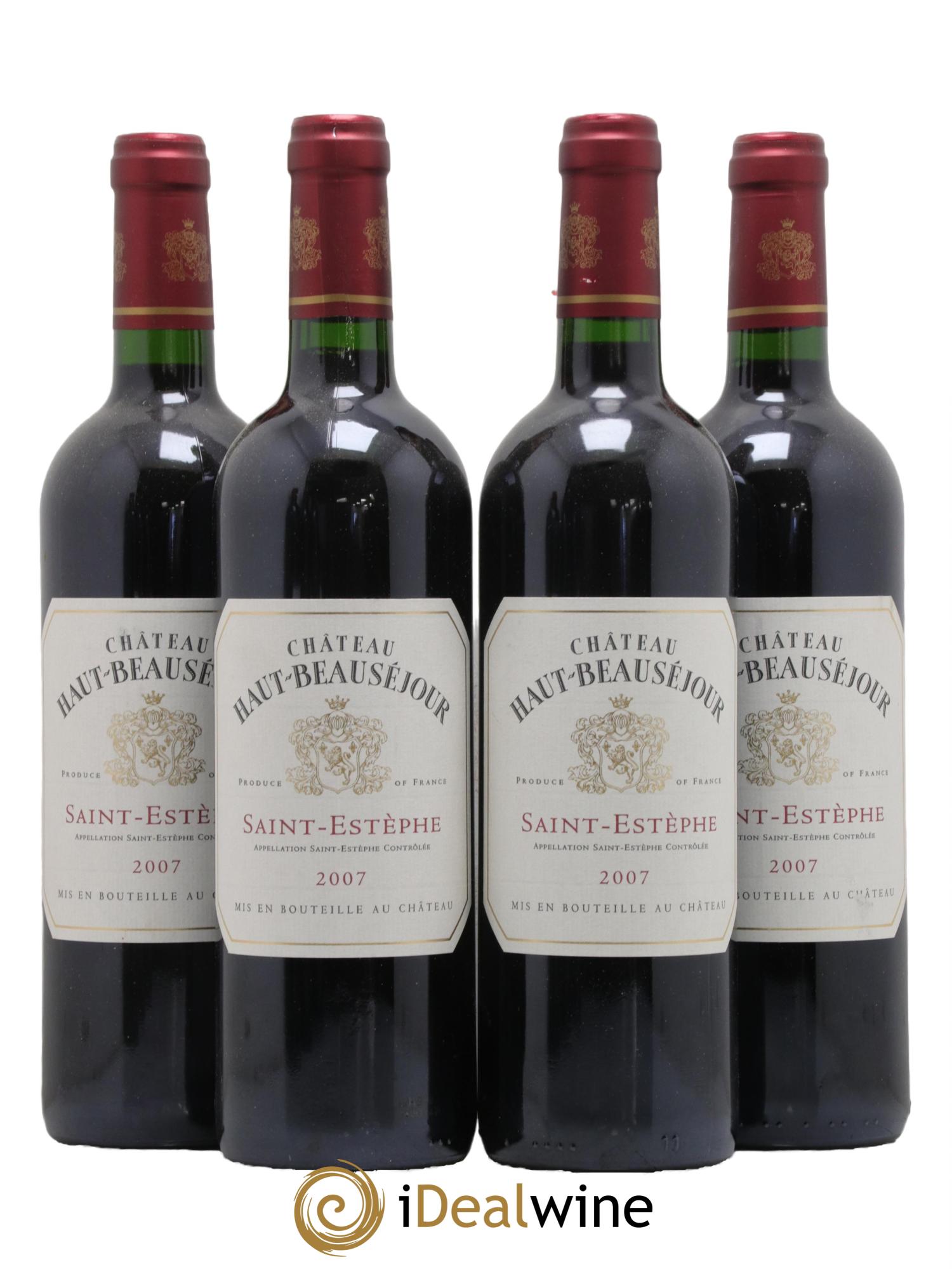 Château Haut Beauséjour Cru Bourgeois 2007 - Lot de 4 bouteilles - 0