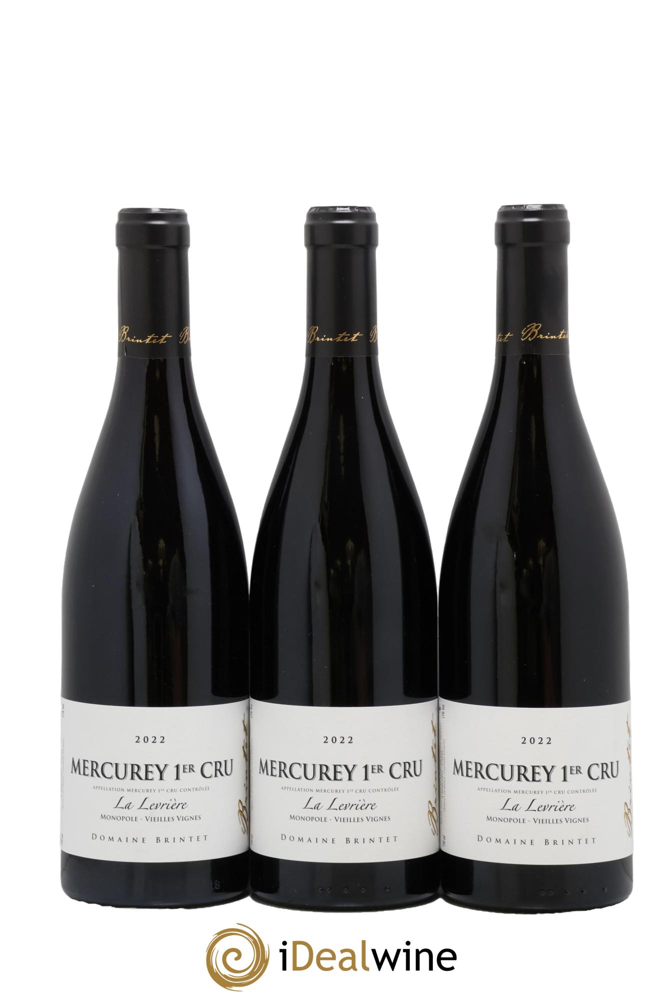 Mercurey 1er Cru La Levriere Domaine Brintet 2022 - Lot de 3 bouteilles - 0