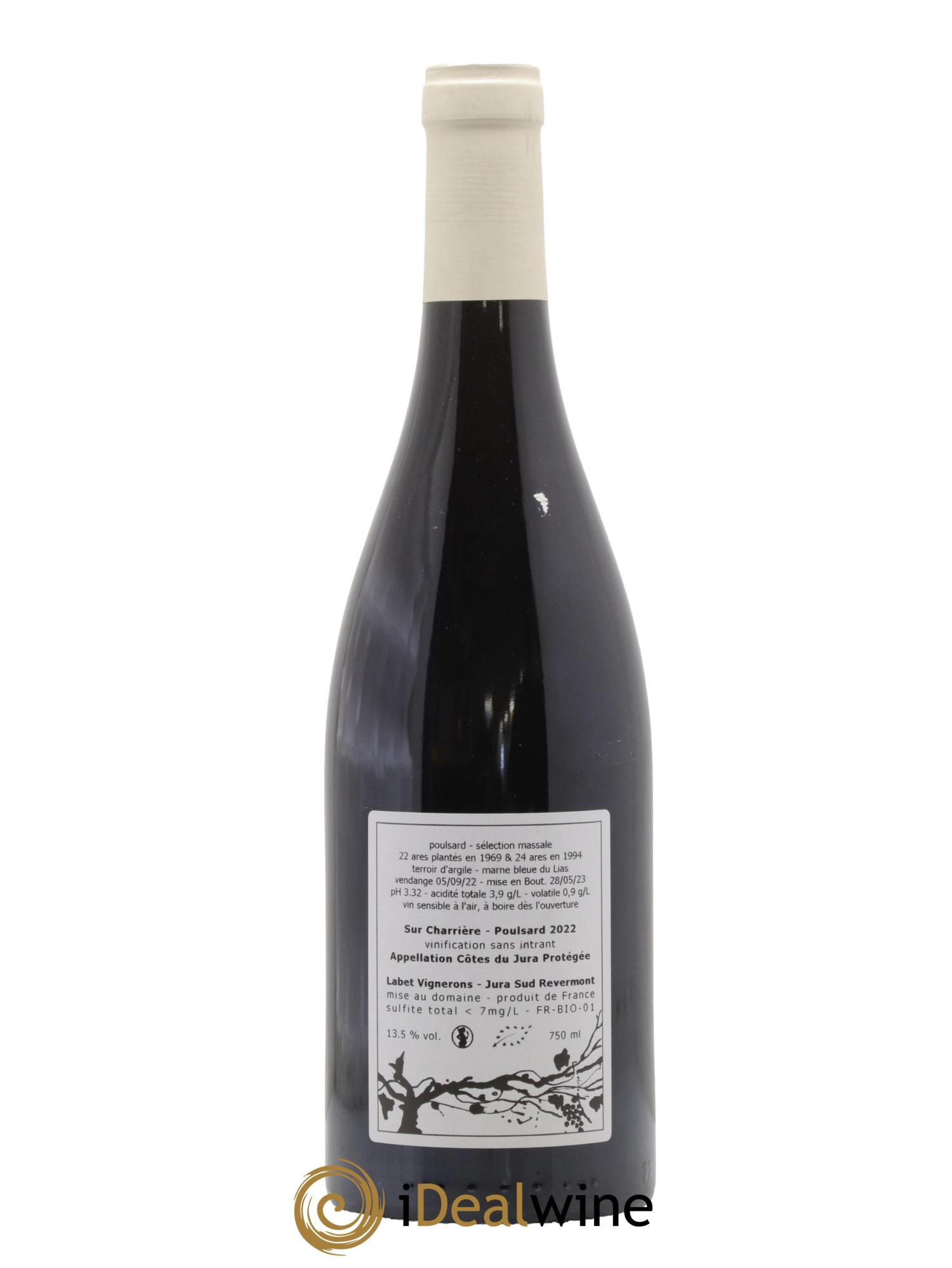Côtes du Jura Poulsard Sur Charrière Romain - Julien - Charline Labet 2022 - Lot de 1 bouteille - 1