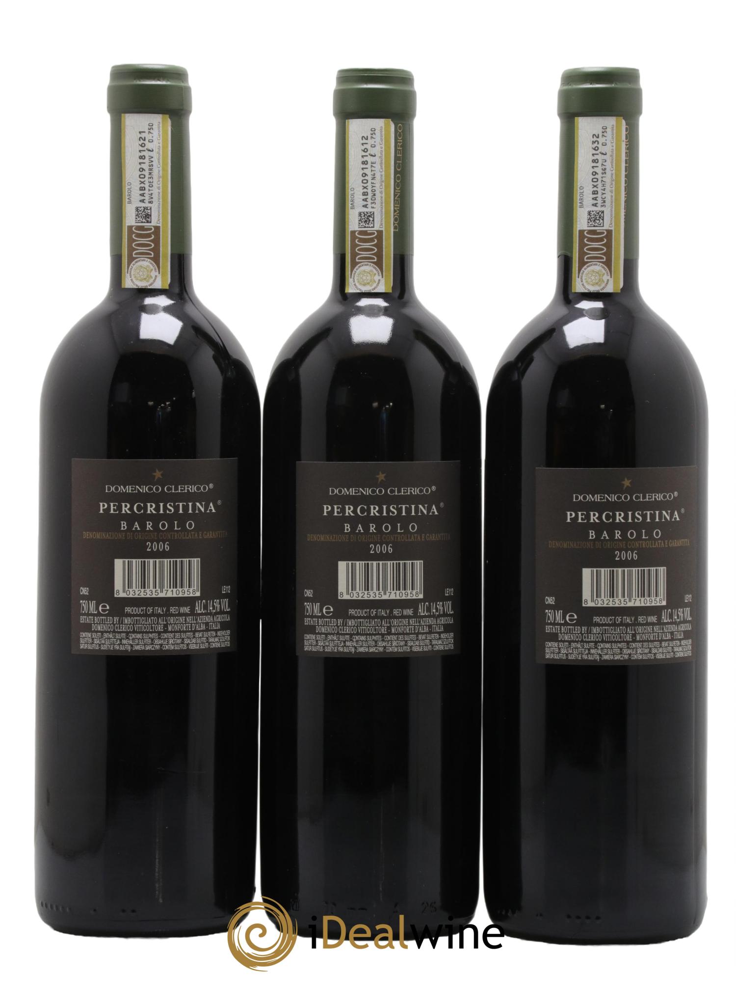 Barolo DOCG Percristina Domenico Clerico 2006 - Posten von 3 Flaschen - 1