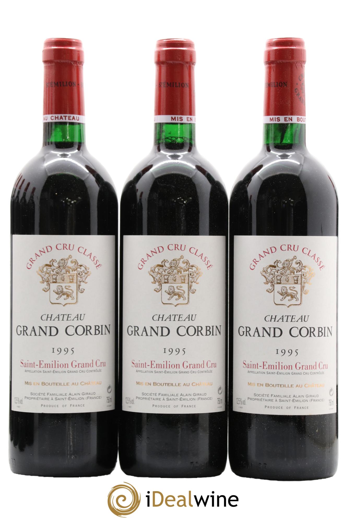 Château Grand Corbin Grand Cru Classé 1995 - Posten von 12 Flaschen - 2