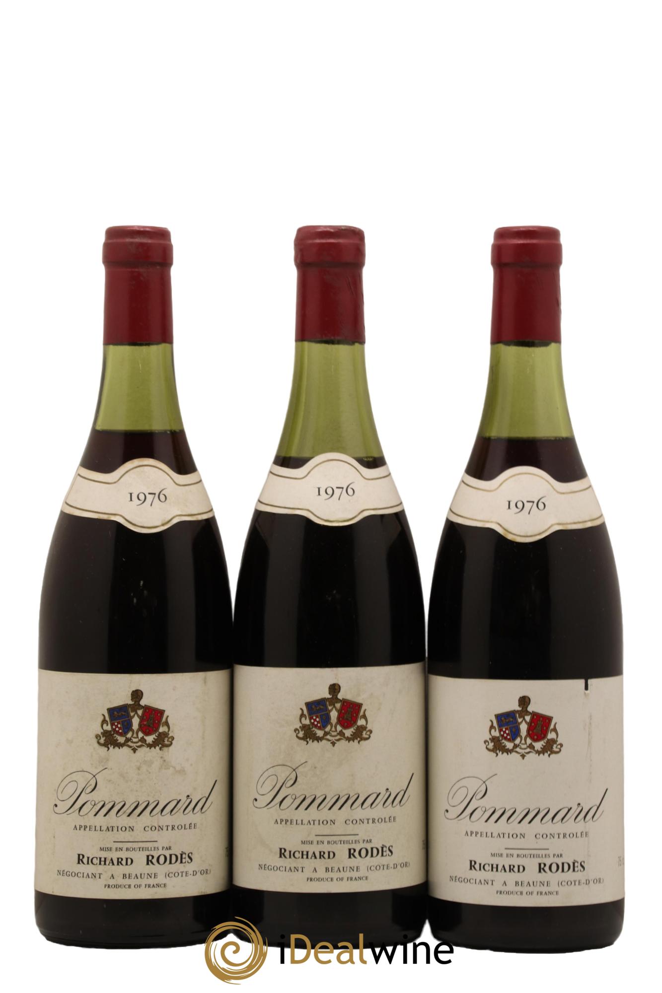 Pommard Richard Rodes 1976 - Lotto di 3 bottiglie - 0
