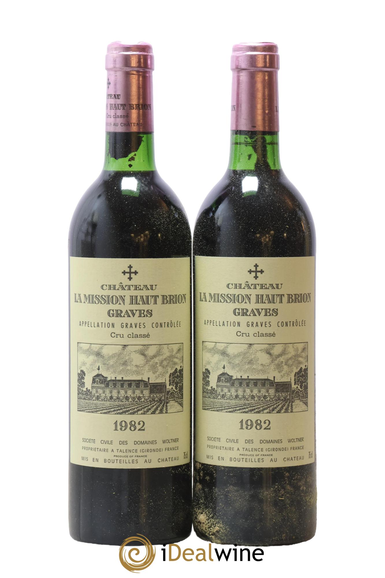 Château la Mission Haut-Brion Cru Classé de Graves 1982 - Lot de 2 bouteilles - 0