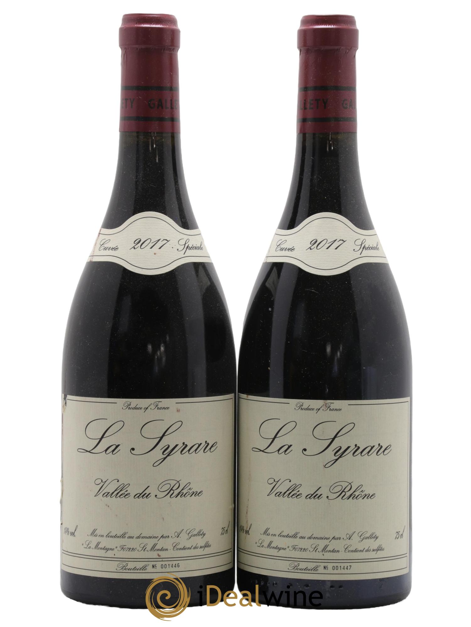 Côtes du Vivarais La Syrare Gallety (Domaine) 2017 - Lot de 2 bouteilles - 0