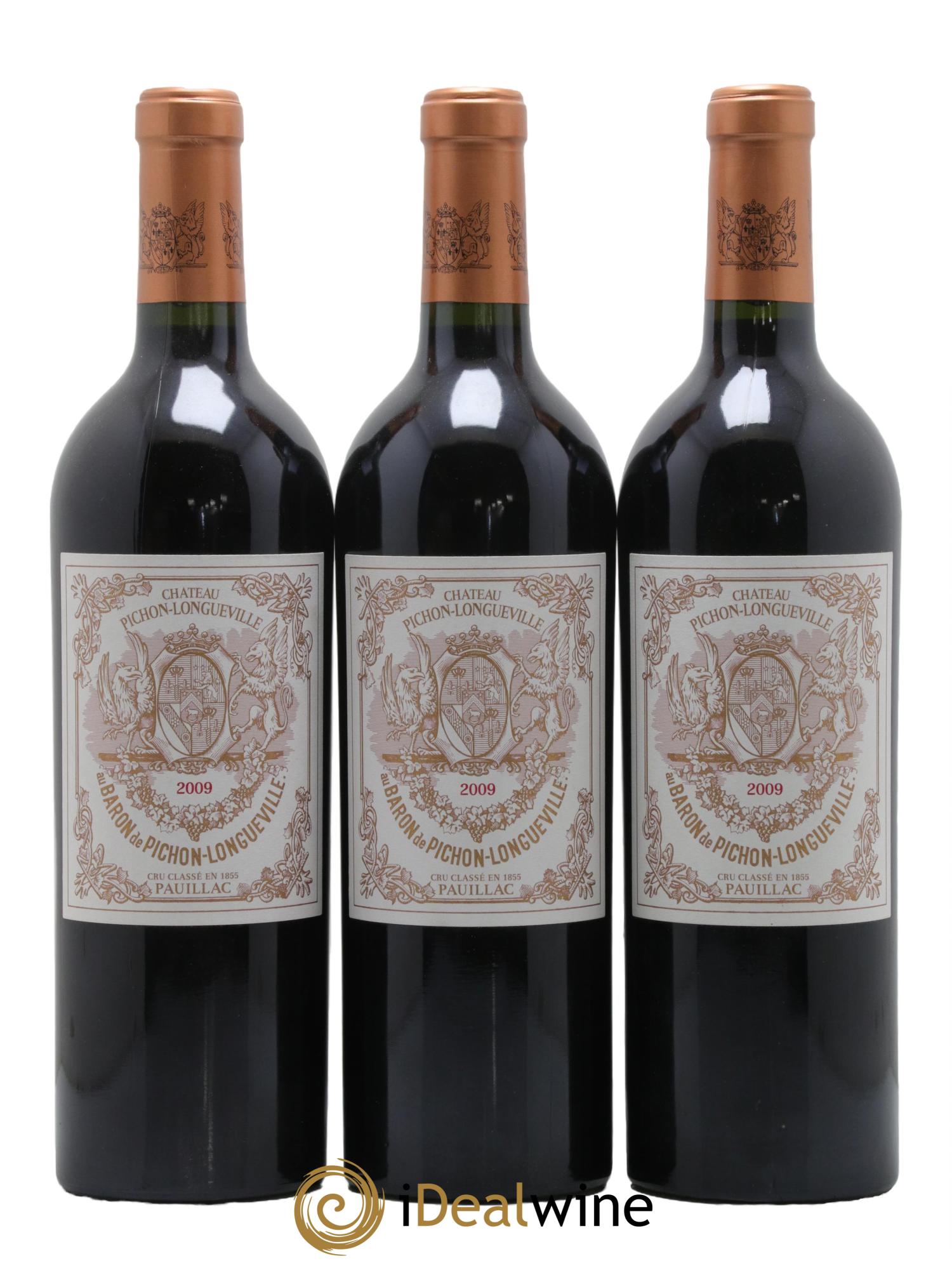 Pichon Longueville Baron 2ème Grand Cru Classé 2009 - Lot de 3 bouteilles - 0