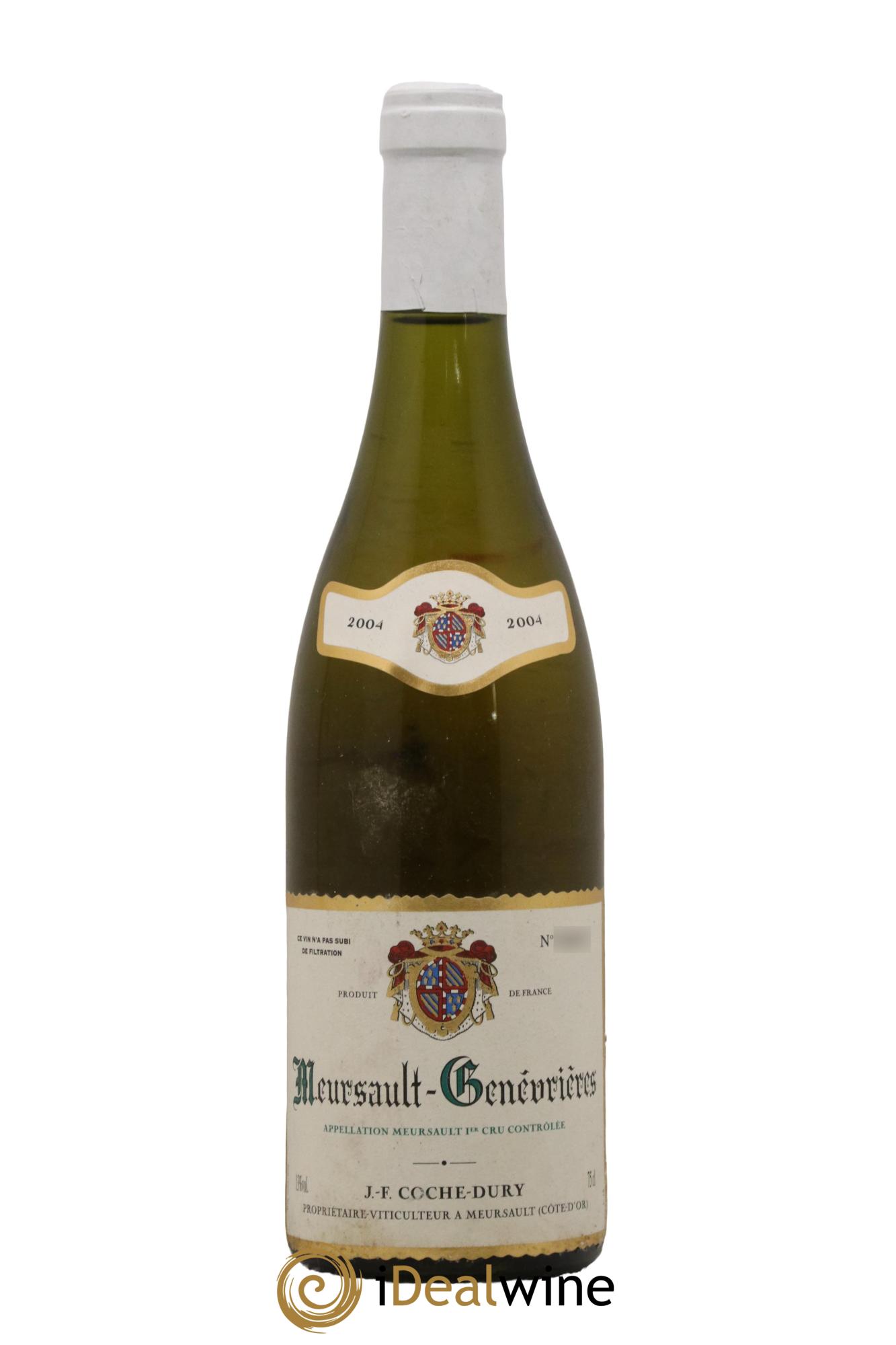 Meursault 1er Cru Genevrières Coche Dury (Domaine) 2004 - Lot de 1 bouteille - 0