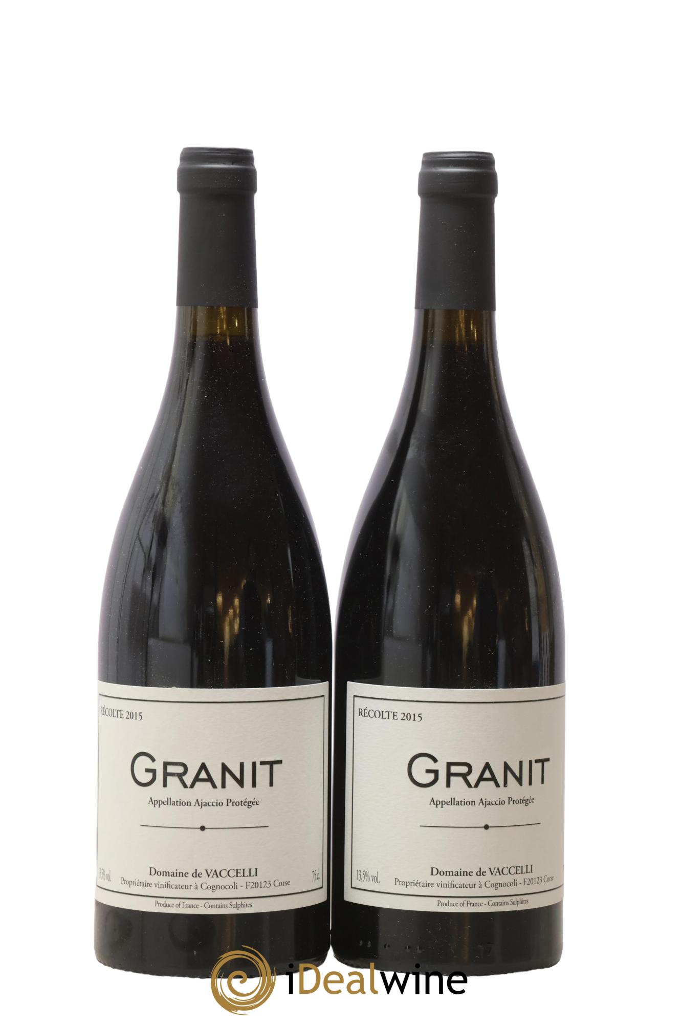 Ajaccio Granit Vaccelli 2015 - Posten von 2 Flaschen - 0
