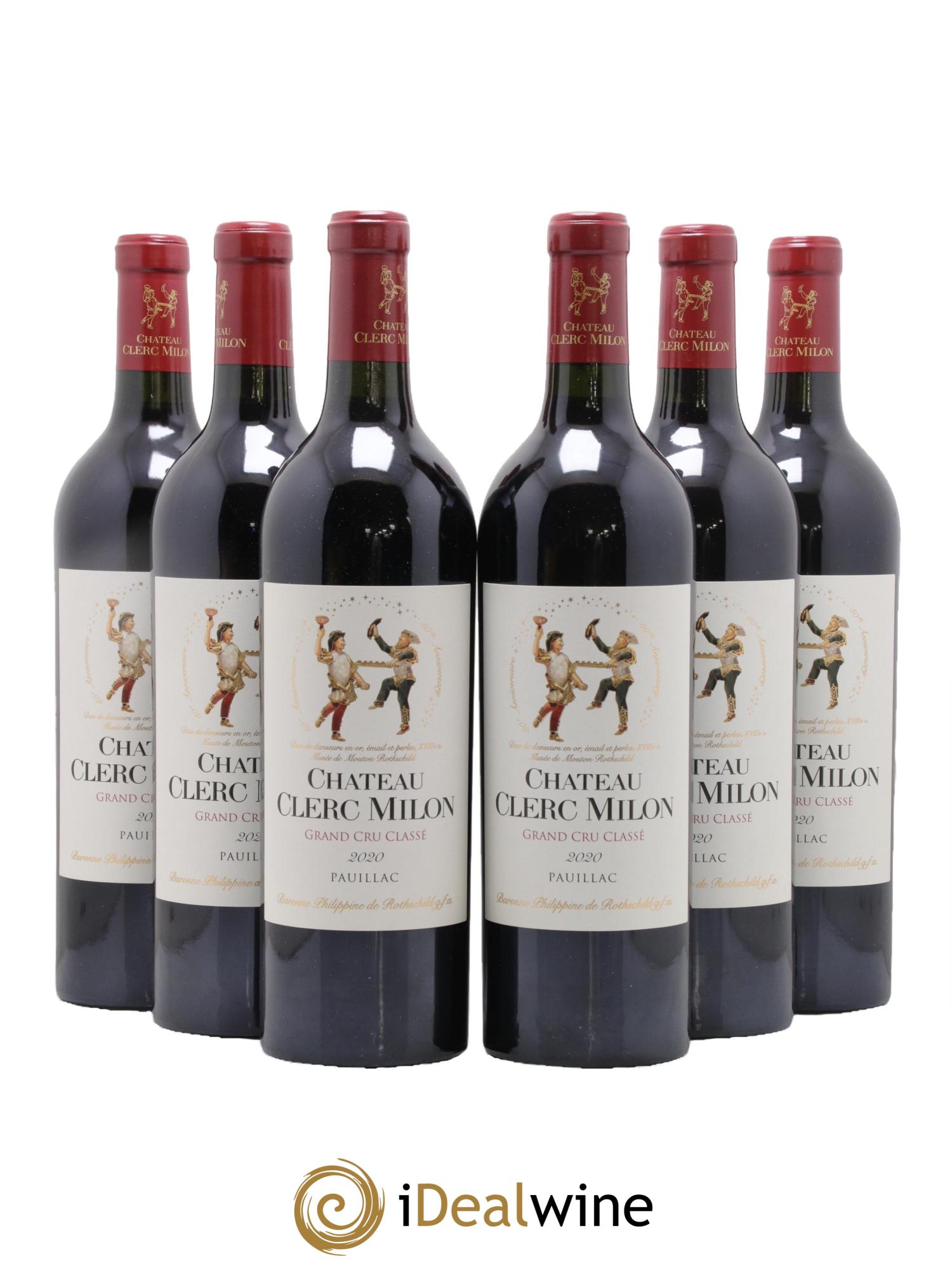 Château Clerc Milon 5ème Grand Cru Classé 2020 - Lot de 6 bouteilles - 0