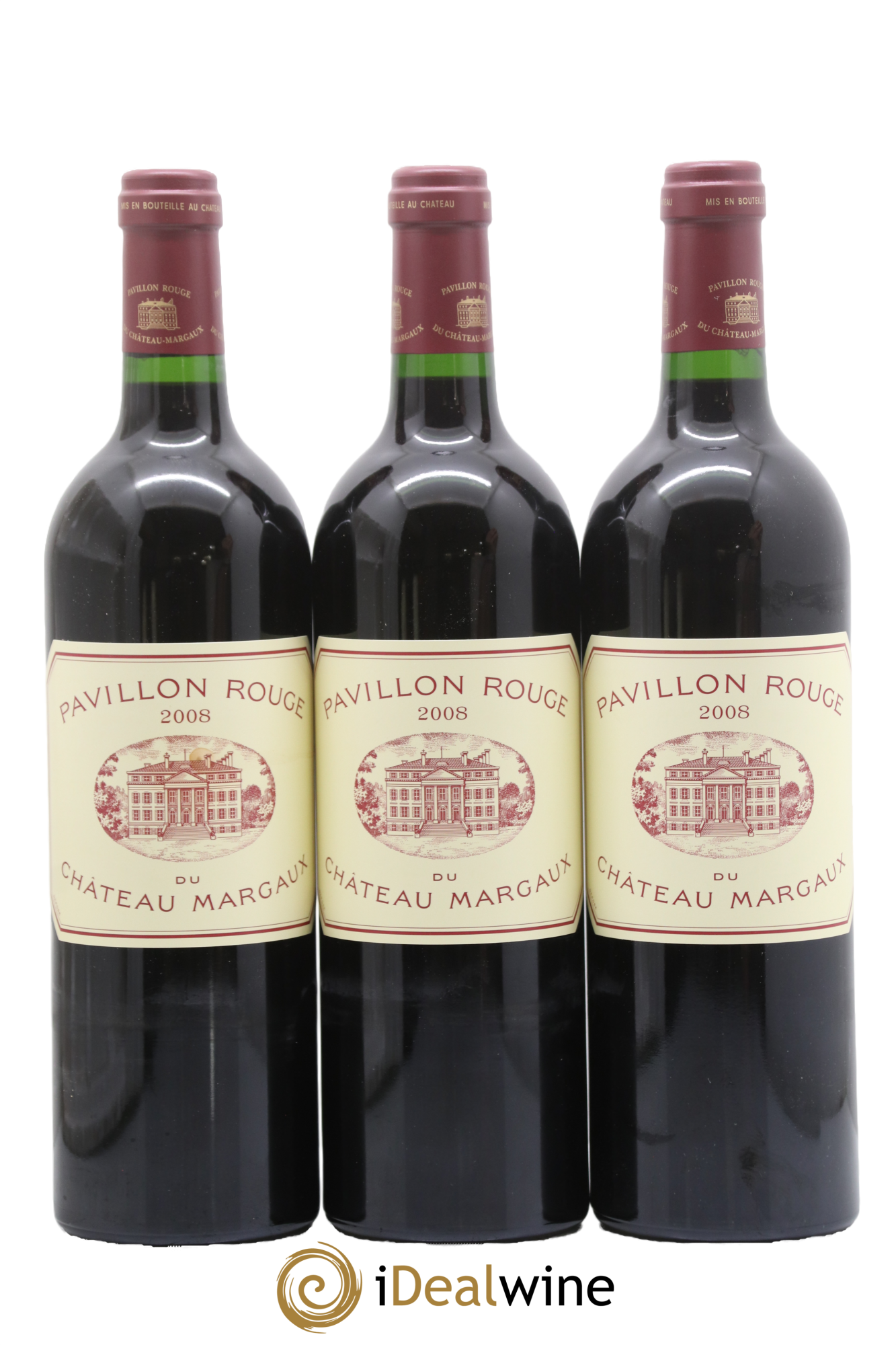 Pavillon Rouge du Château Margaux Second Vin 2008 - Lot de 3 bouteilles - 0