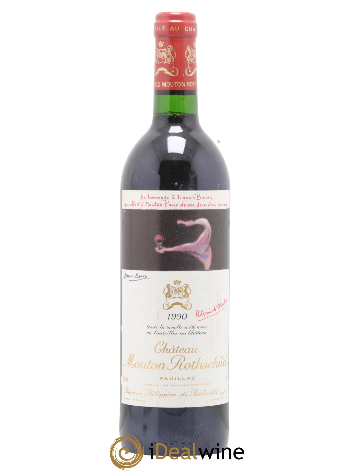 Château Mouton Rothschild 1er Grand Cru Classé 1990 - Lot de 1 bouteille - 0