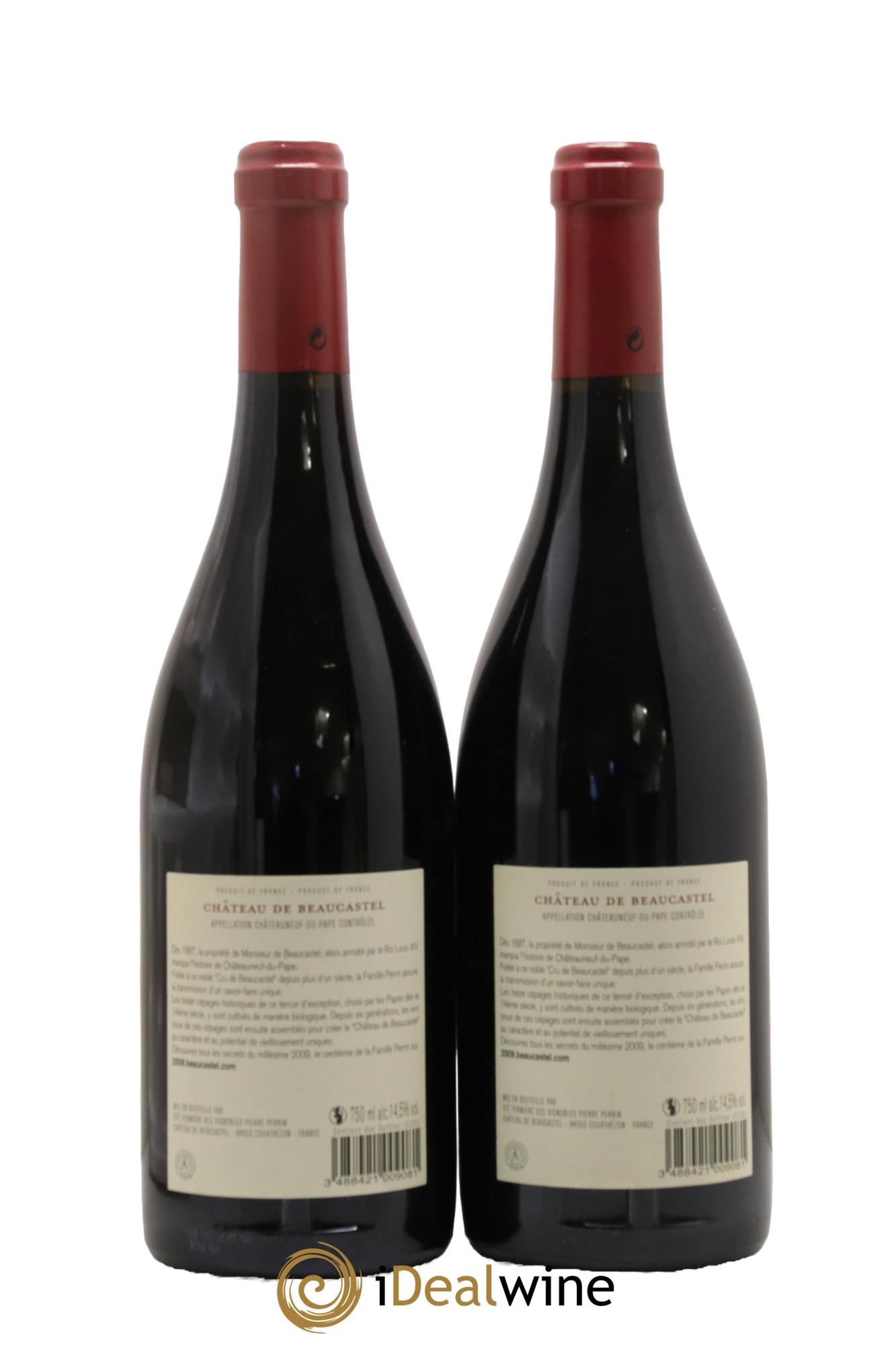 Châteauneuf-du-Pape Château de Beaucastel Famille Perrin 2009 - Lot de 2 bouteilles - 1
