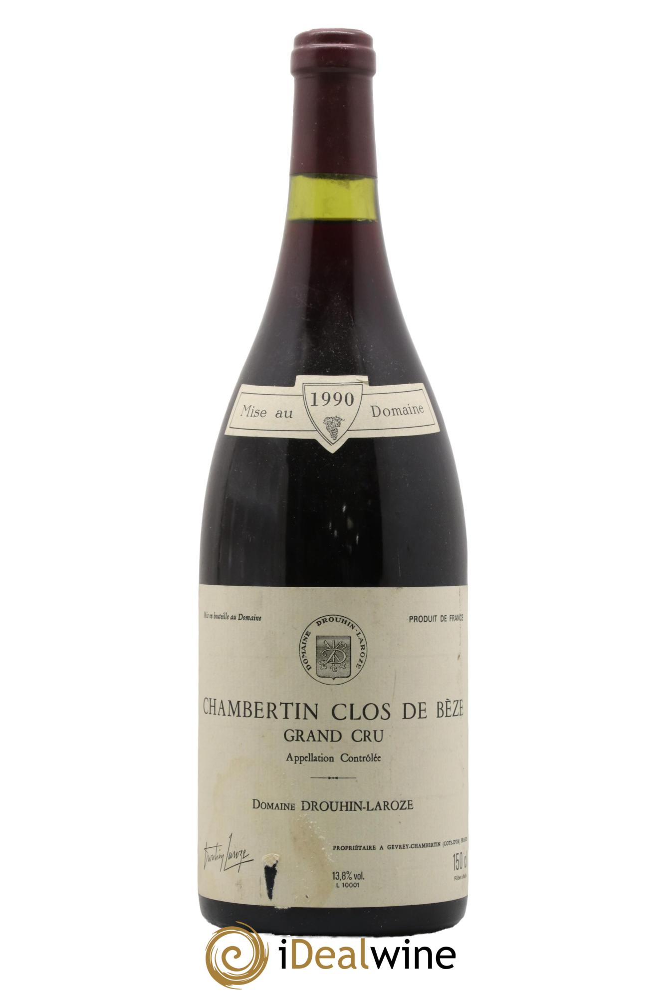 Chambertin Clos de Bèze Grand Cru Domaine Drouhin-Laroze 1990 - Lot de 1 magnum - 0