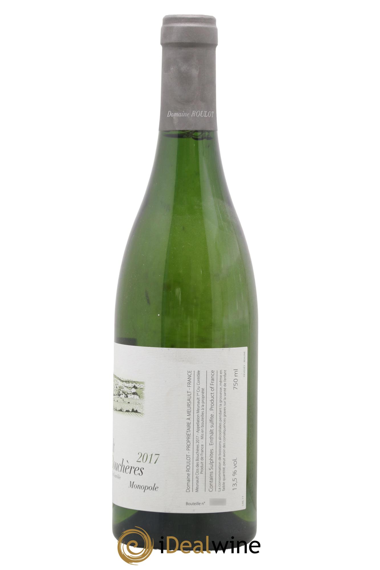 Meursault 1er Cru Clos des Bouchères  Roulot (Domaine) 2017 - Lotto di 1 bottiglia - 1