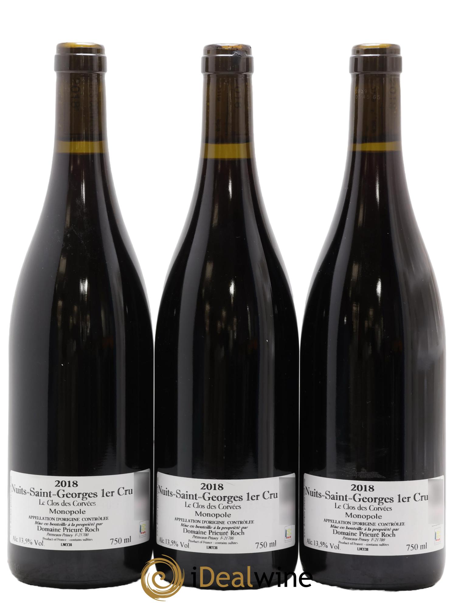 Nuits-Saint-Georges 1er Cru Le Clos des Corvées Prieuré Roch 2018 - Posten von 3 Flaschen - 1
