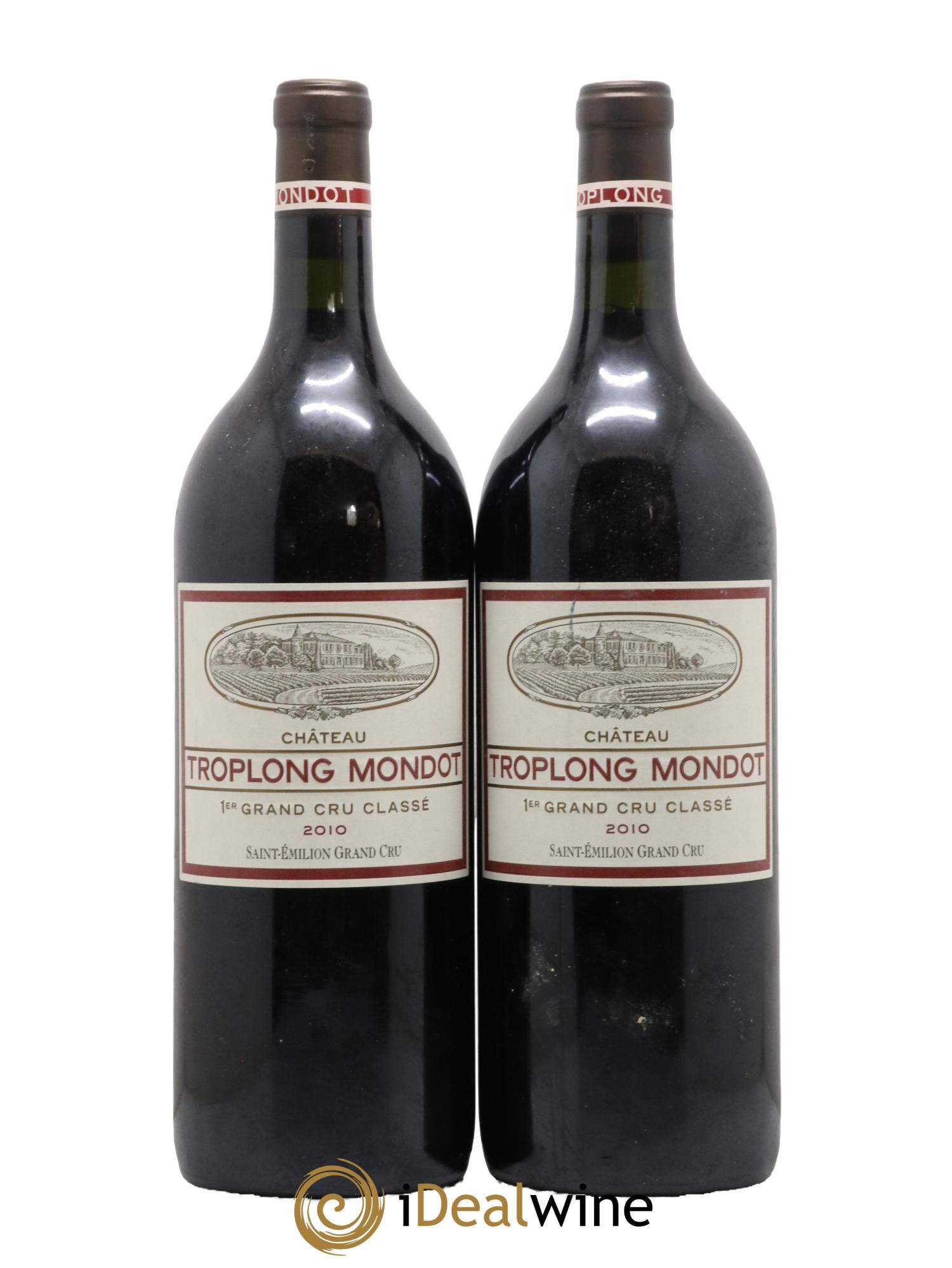 Château Troplong Mondot 1er Grand Cru Classé B 2010 - Lot de 2 magnums - 0