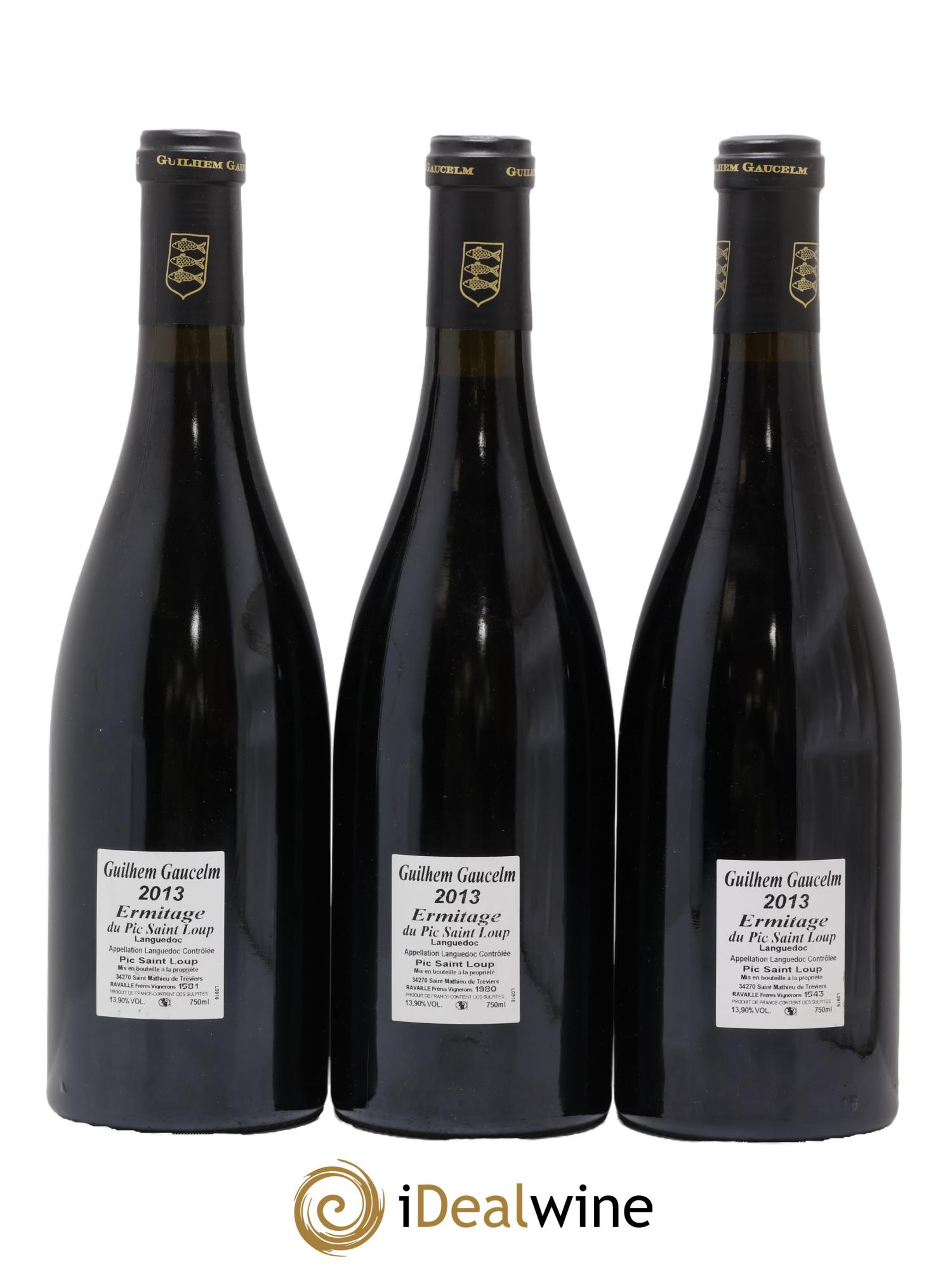 Pic Saint-Loup Héritage du Pic Saint-Loup (anciennement Ermitage) Guilhem Gaucelm 2013 - Lotto di 3 bottiglie - 1