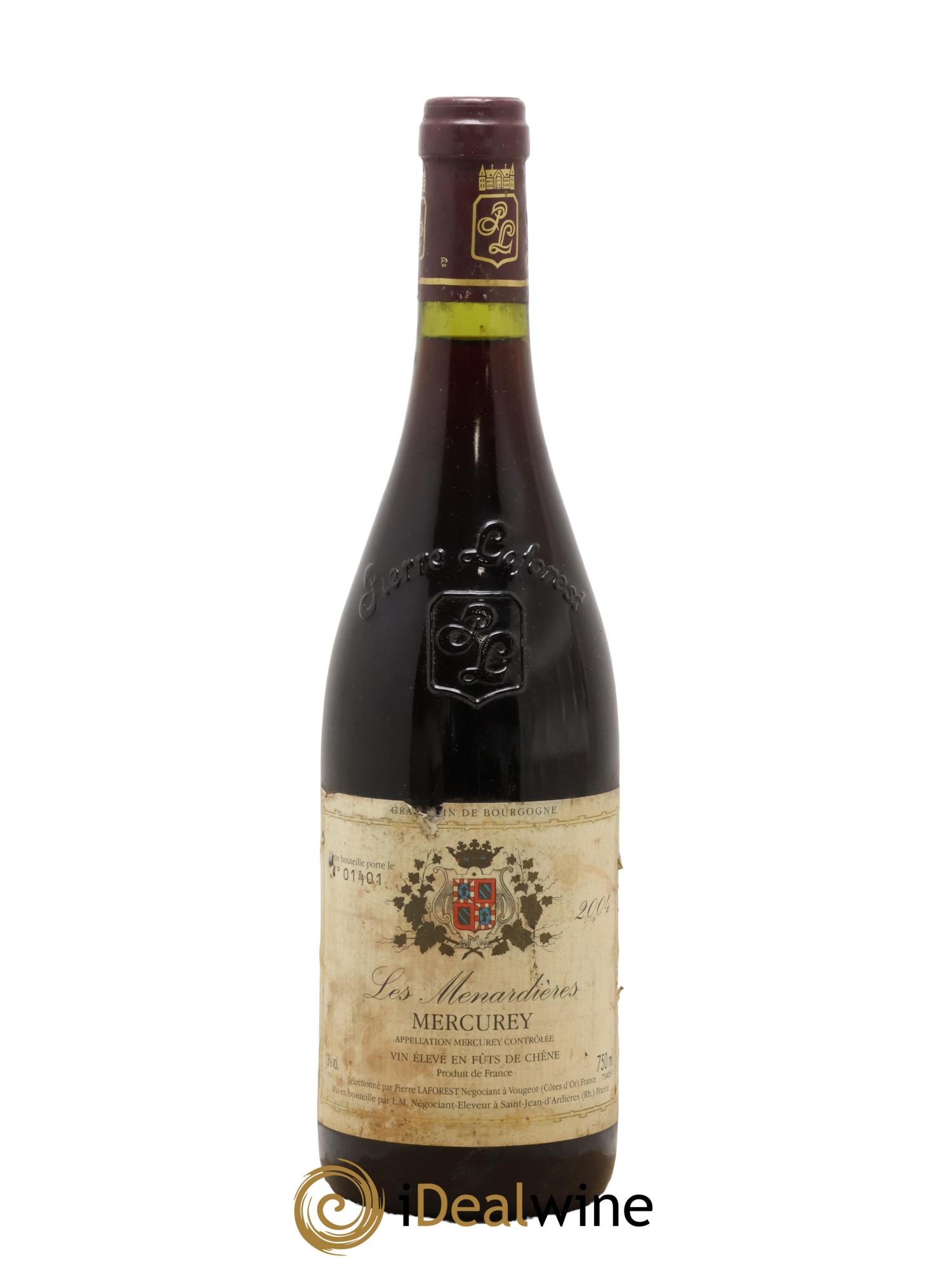 Mercurey Les Menardières Pierre Laforest 2004 - Lot of 1 bottle - 0