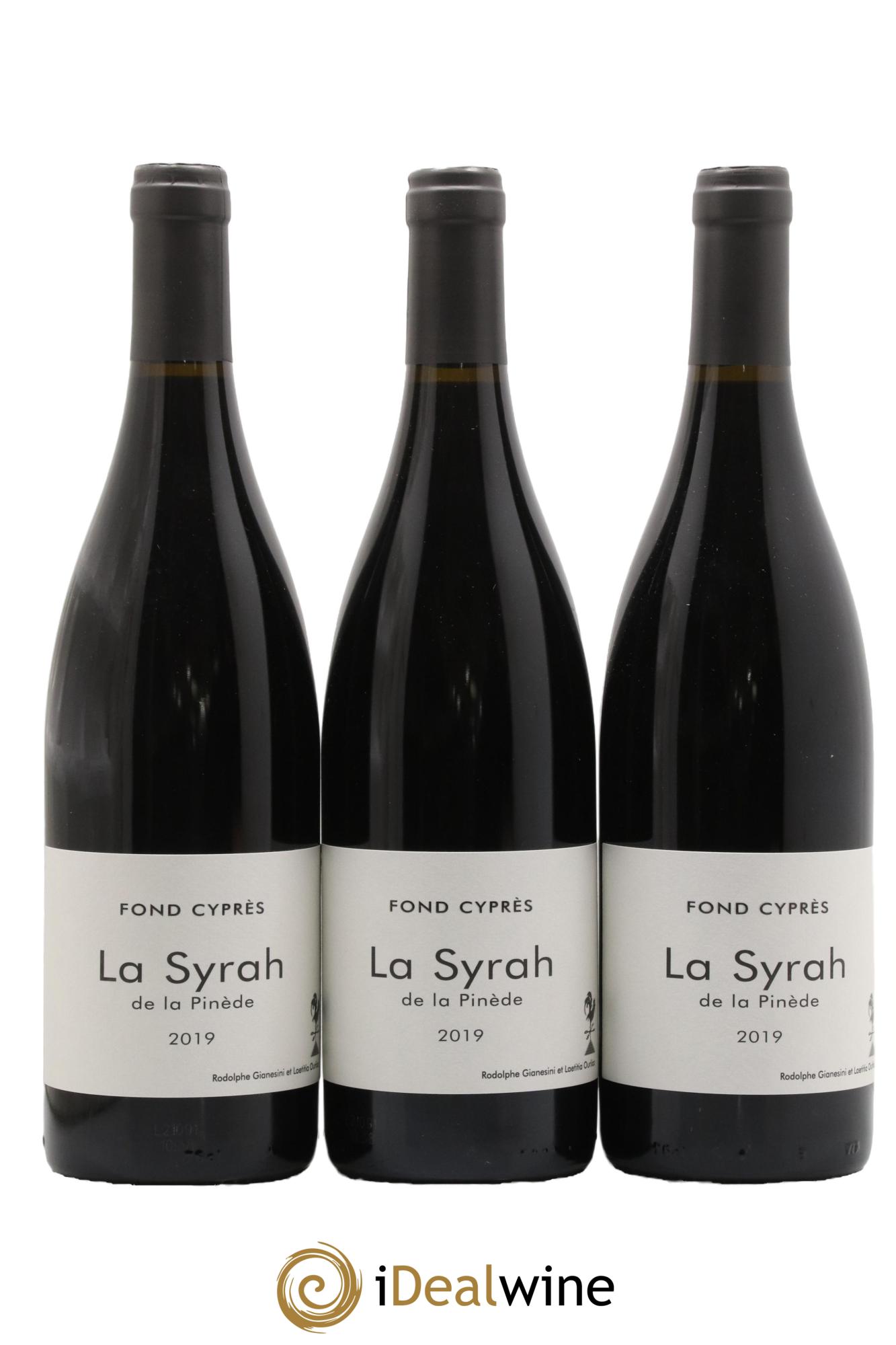 Vin de France Syrah de la Pinède Domaine Fond Cyprès 2019 - Lot de 3 bouteilles - 0