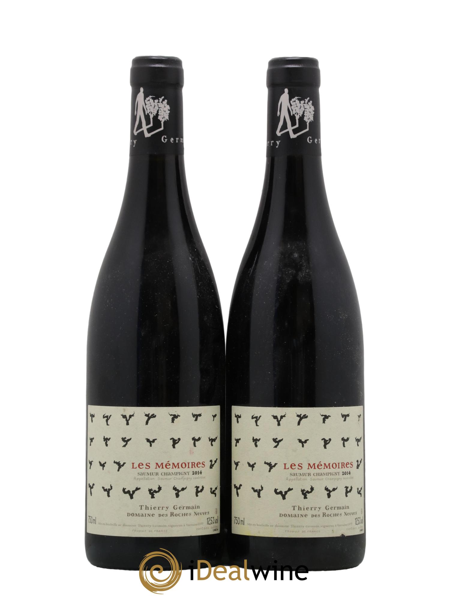 Saumur-Champigny Les Mémoires Domaine des Roches Neuves - Thierry Germain 2014 - Lot de 2 bouteilles - 0