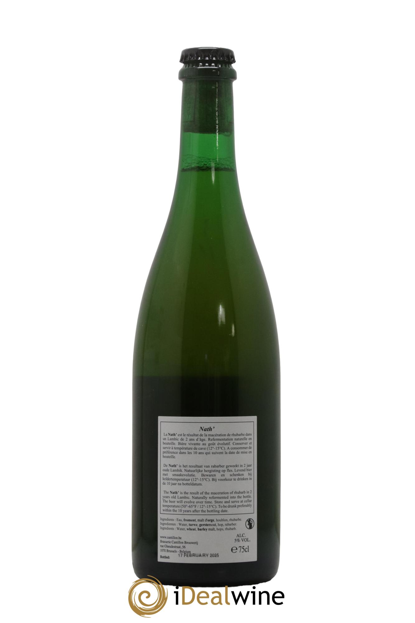 Bière Cuvée Nath 2024 Gueuze Cantillon - Lot de 1 bouteille - 1