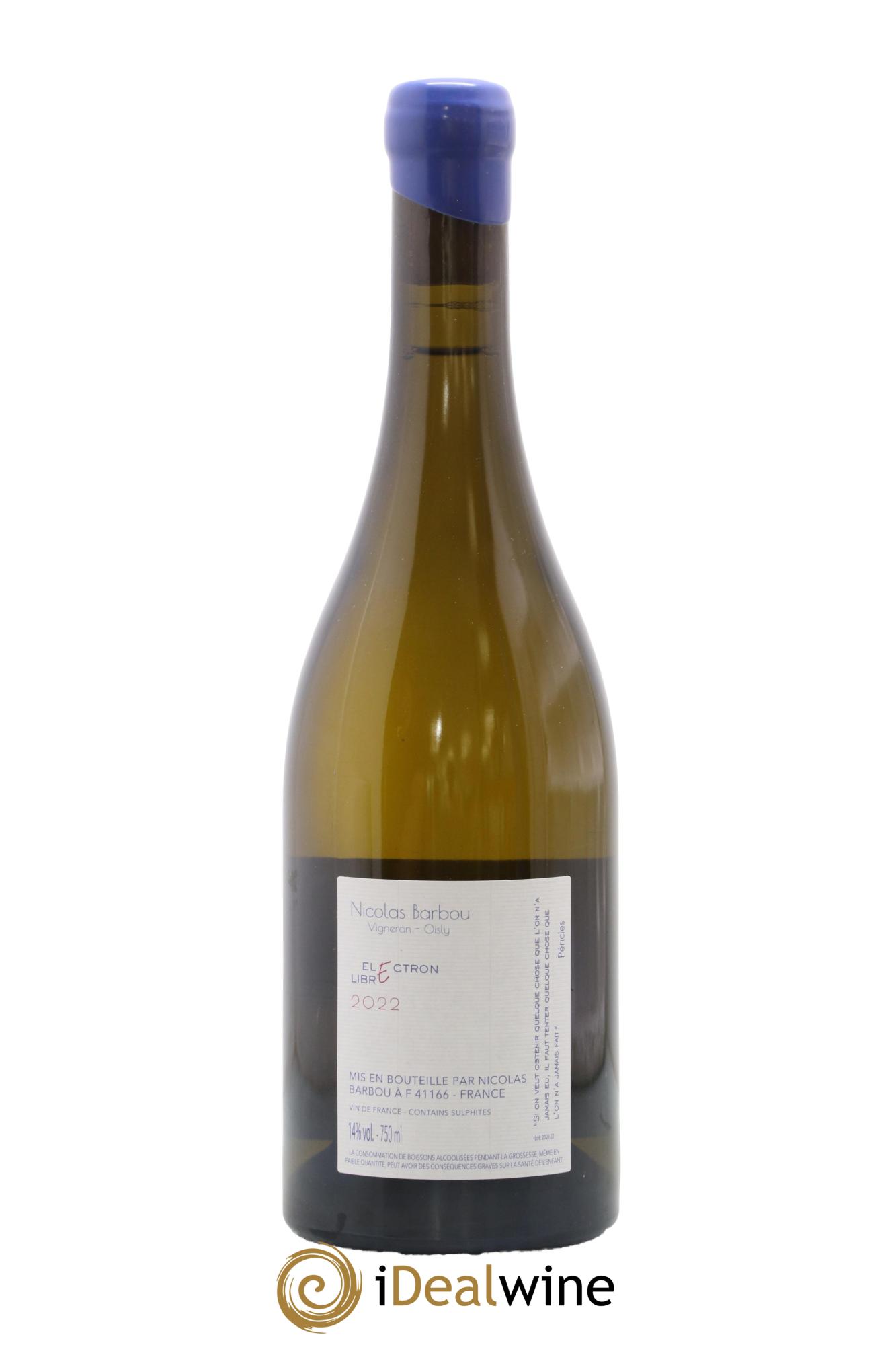 Vin de France Electron Libre Nicolas Barbou 2022 - Lot de 1 bouteille - 1