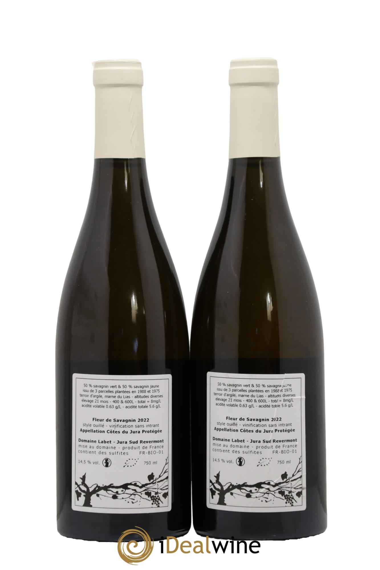 Côtes du Jura Fleur de Savagnin Romain - Julien - Charline Labet 2022 - Lot de 2 bouteilles - 1