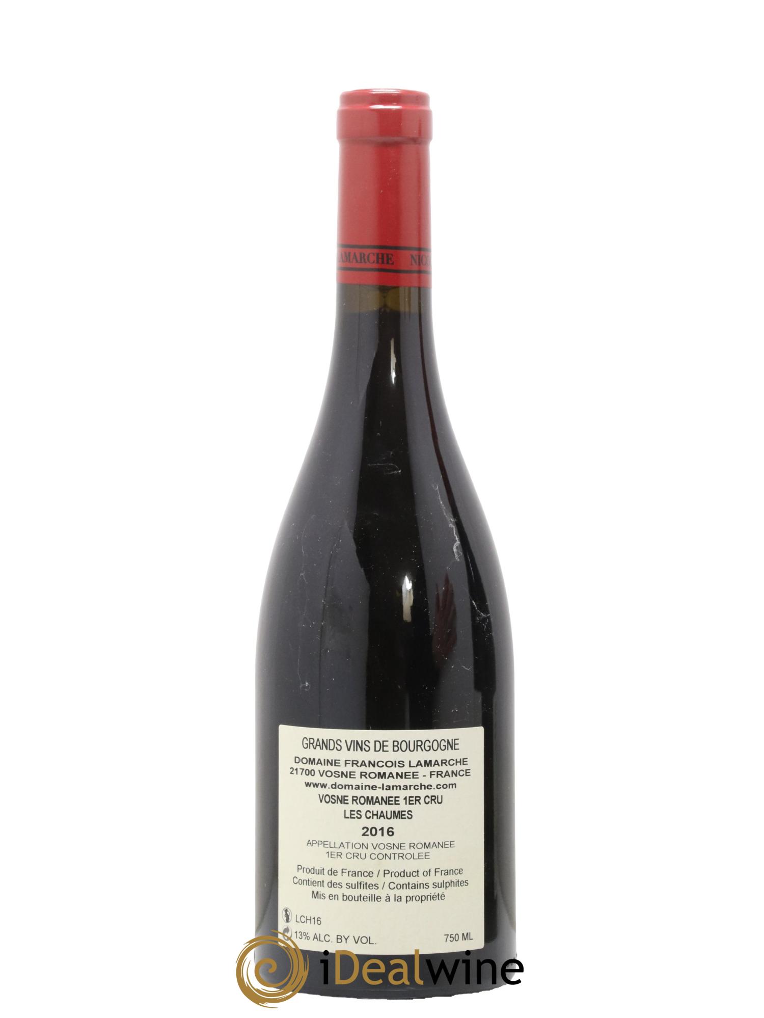 Vosne-Romanée 1er Cru Les Chaumes Lamarche (Domaine) 2016 - Lot de 1 bouteille - 1