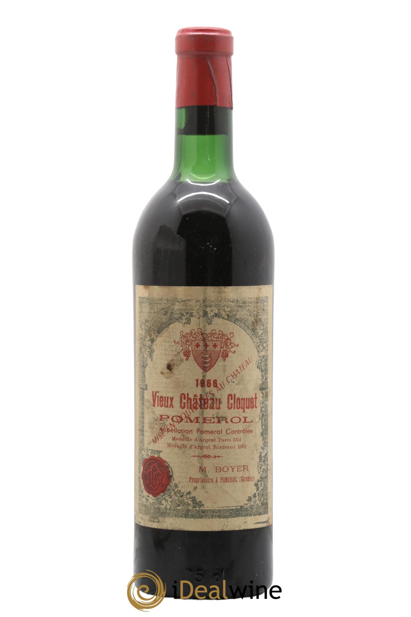 Pomerol Vieux Château Cloquet 1966 - Lot de 1 bouteille - 0